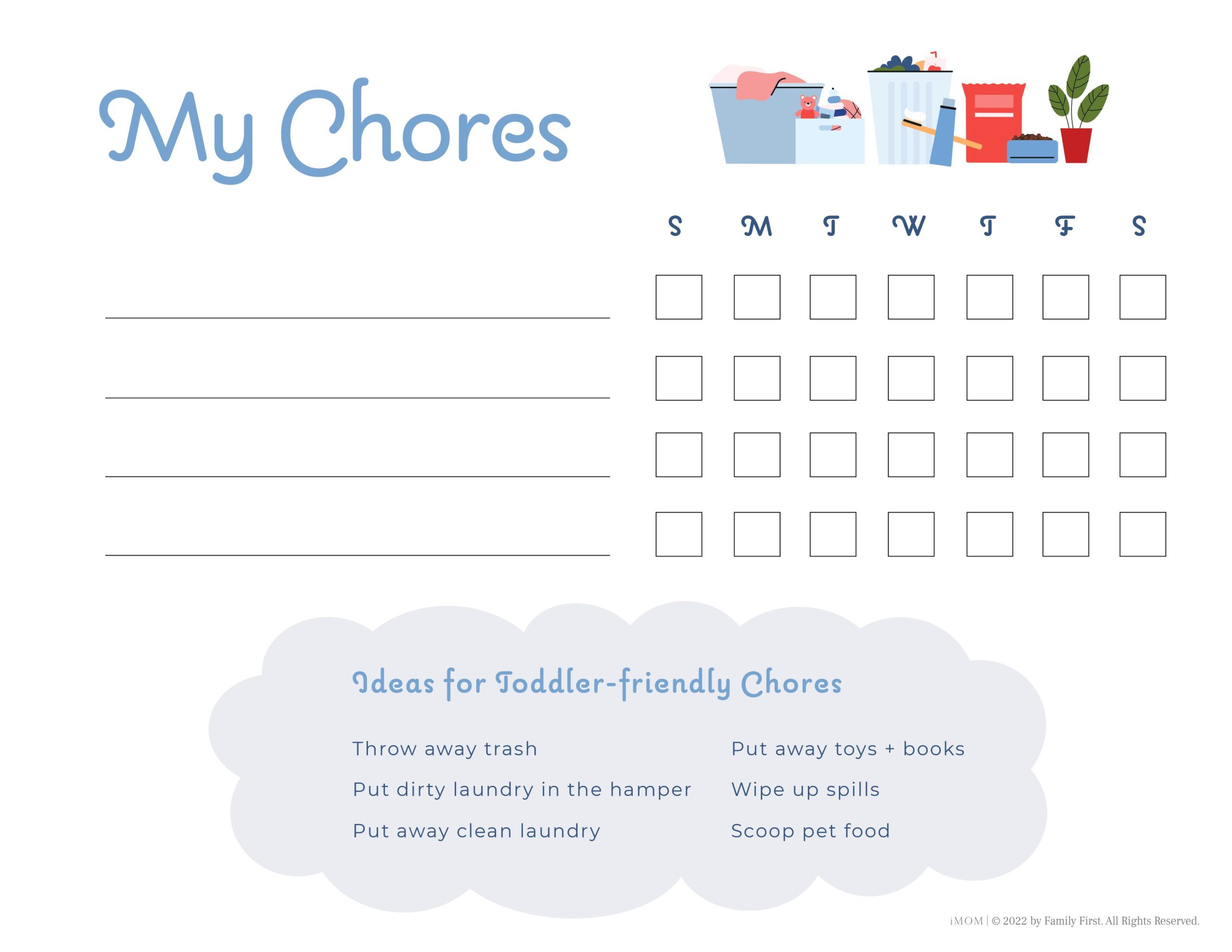 10 Free Printable Chore Charts - Imom throughout Children'S Chore Chart Printable