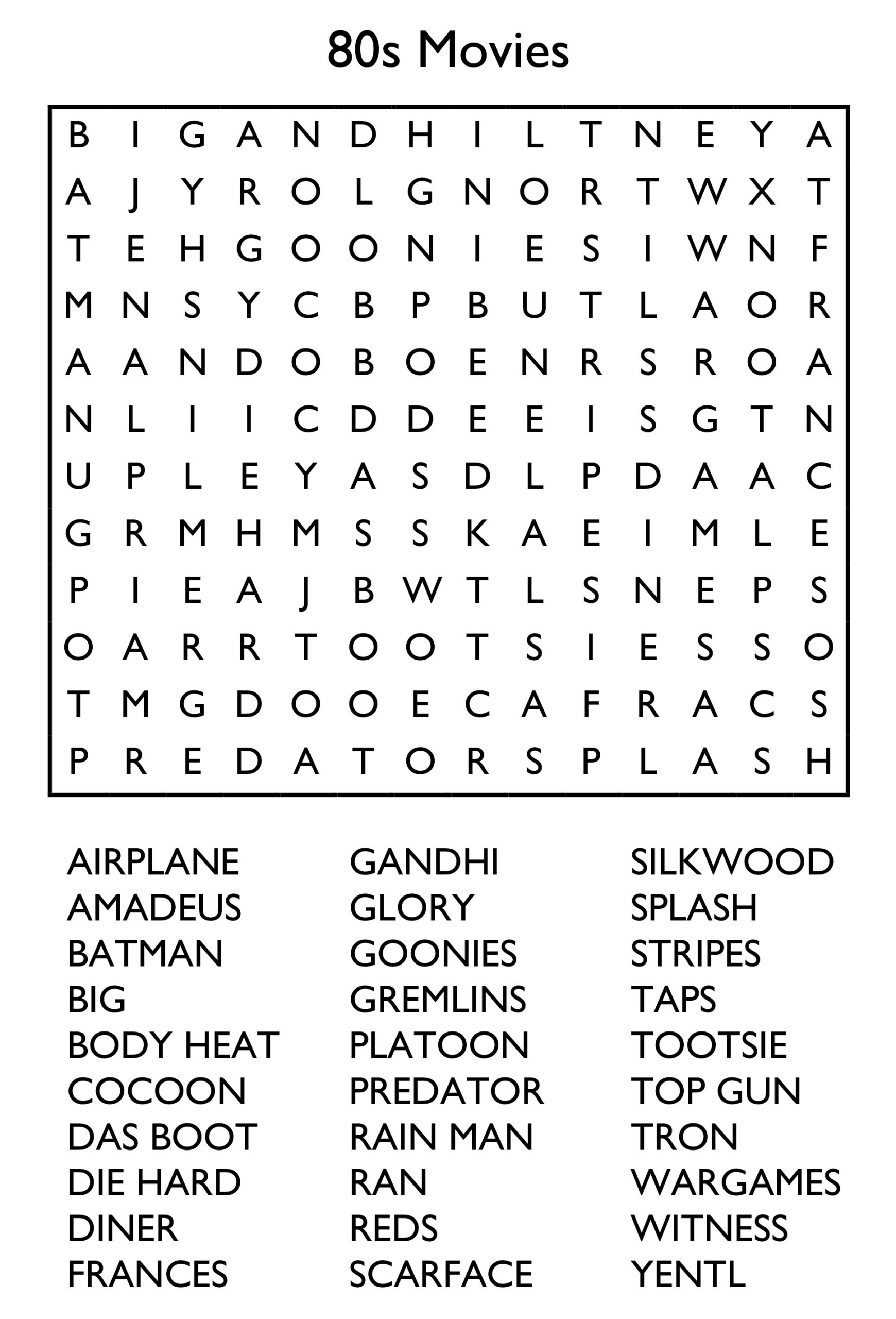 10 Free Printable Word Search Puzzles intended for Large Print Word Search Printable Free