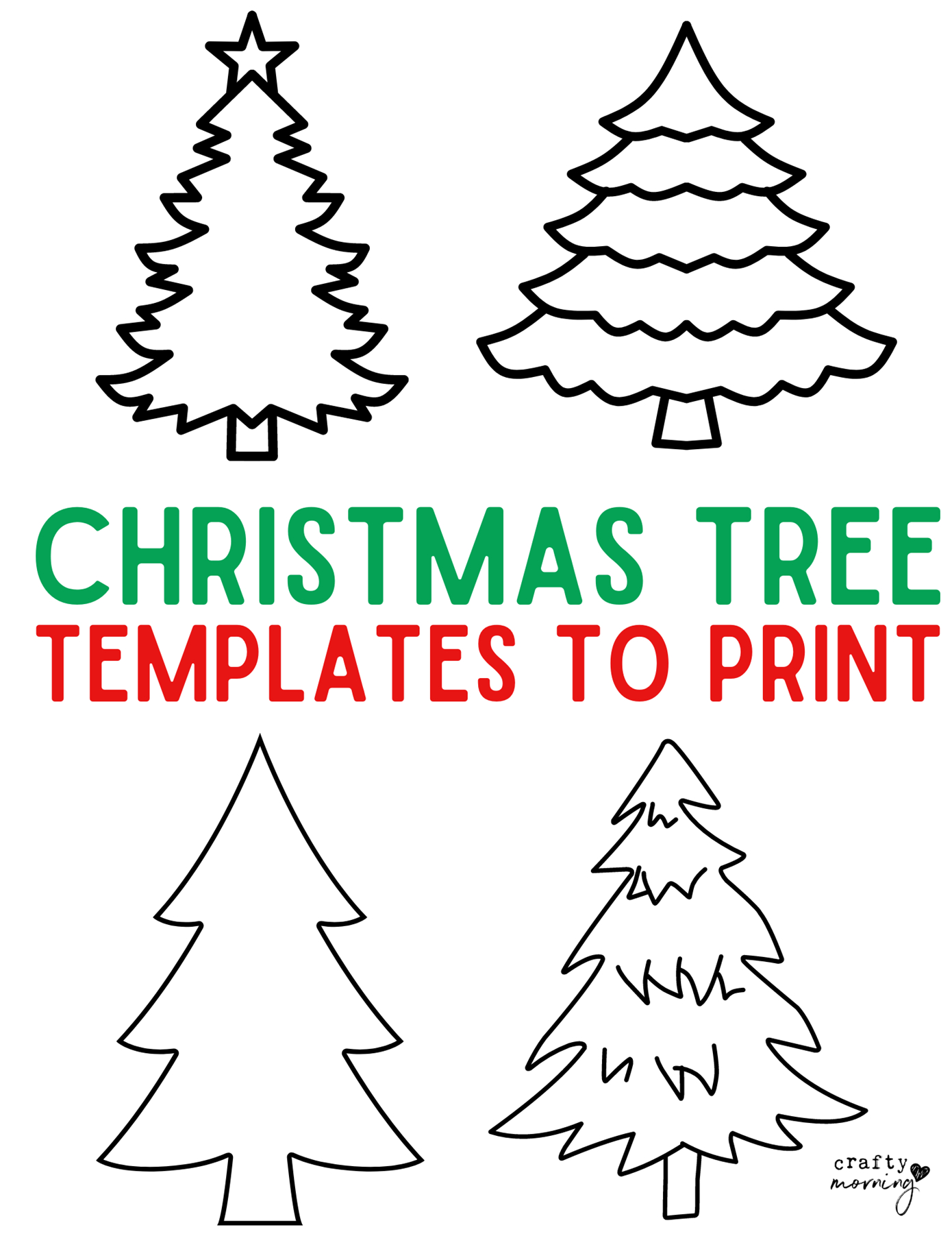 11 Free Christmas Tree Templates - Crafty Morning with regard to Free Christmas Tree Template Printable