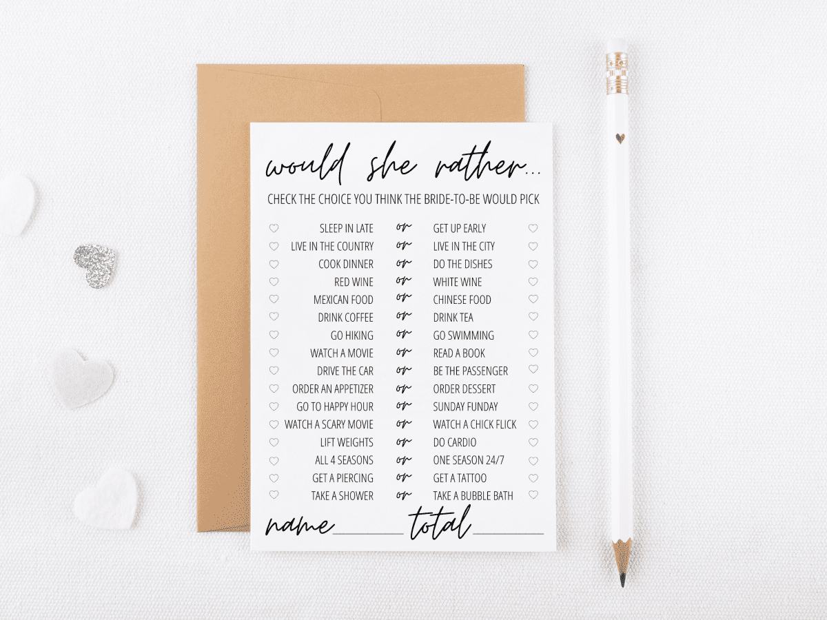 12 Free Printable Bridal Shower Games | Modern Moh for Printable Bridal Shower Games Free