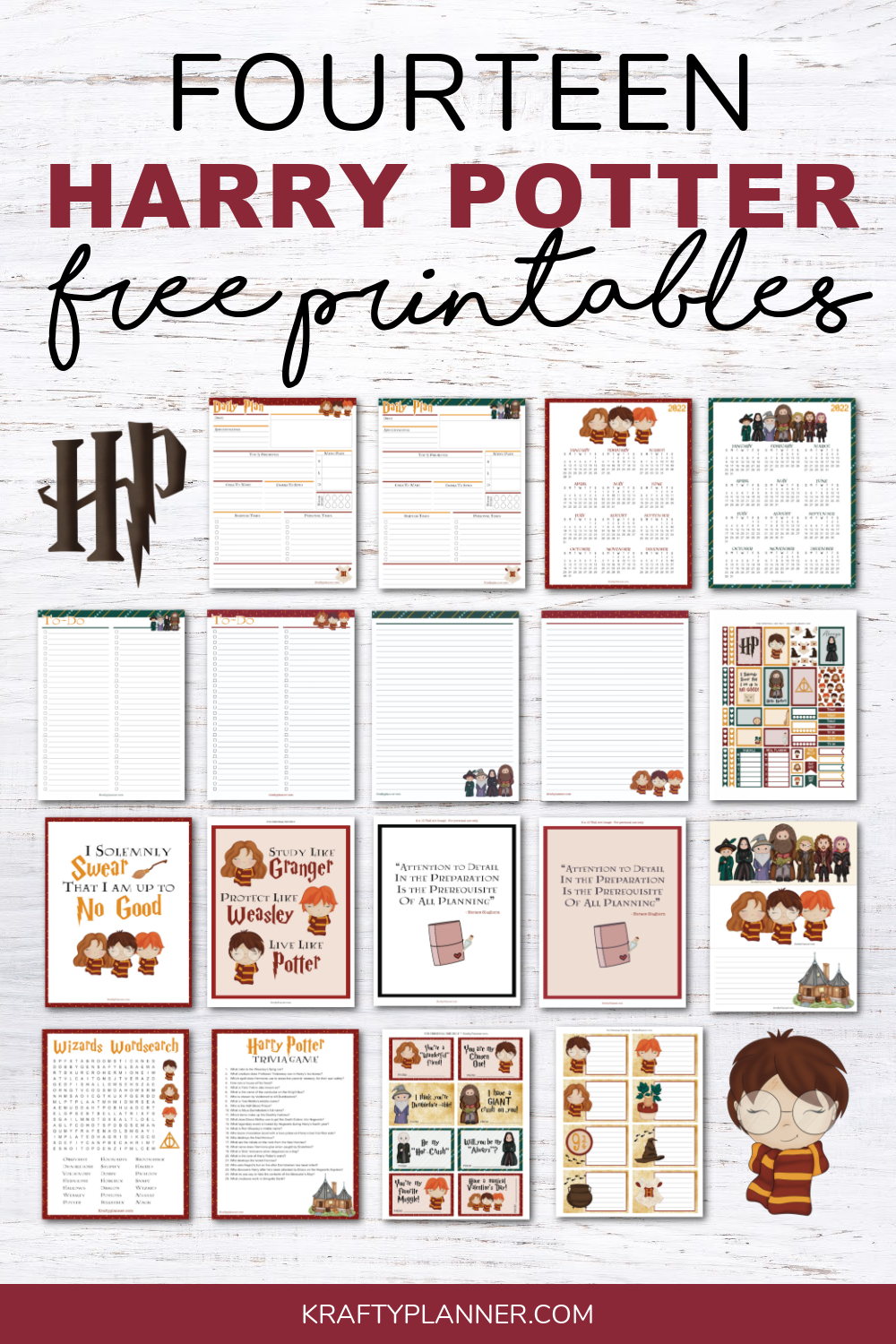 14 Harry Potter Free Printables — Krafty Planner in Harry Potter Printables Free