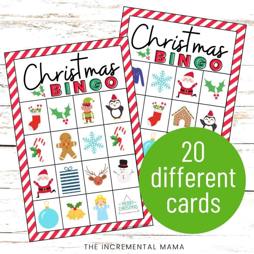 20 Free Printable Christmas Bingo Cards - The Incremental Mama intended for Free Printable Christmas Bingo Cards 1 75