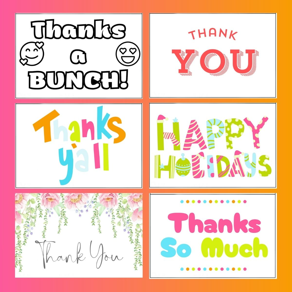 24 Free Printable Thank You Cards | Lamberts Lately within Free Printable Thank You Cards