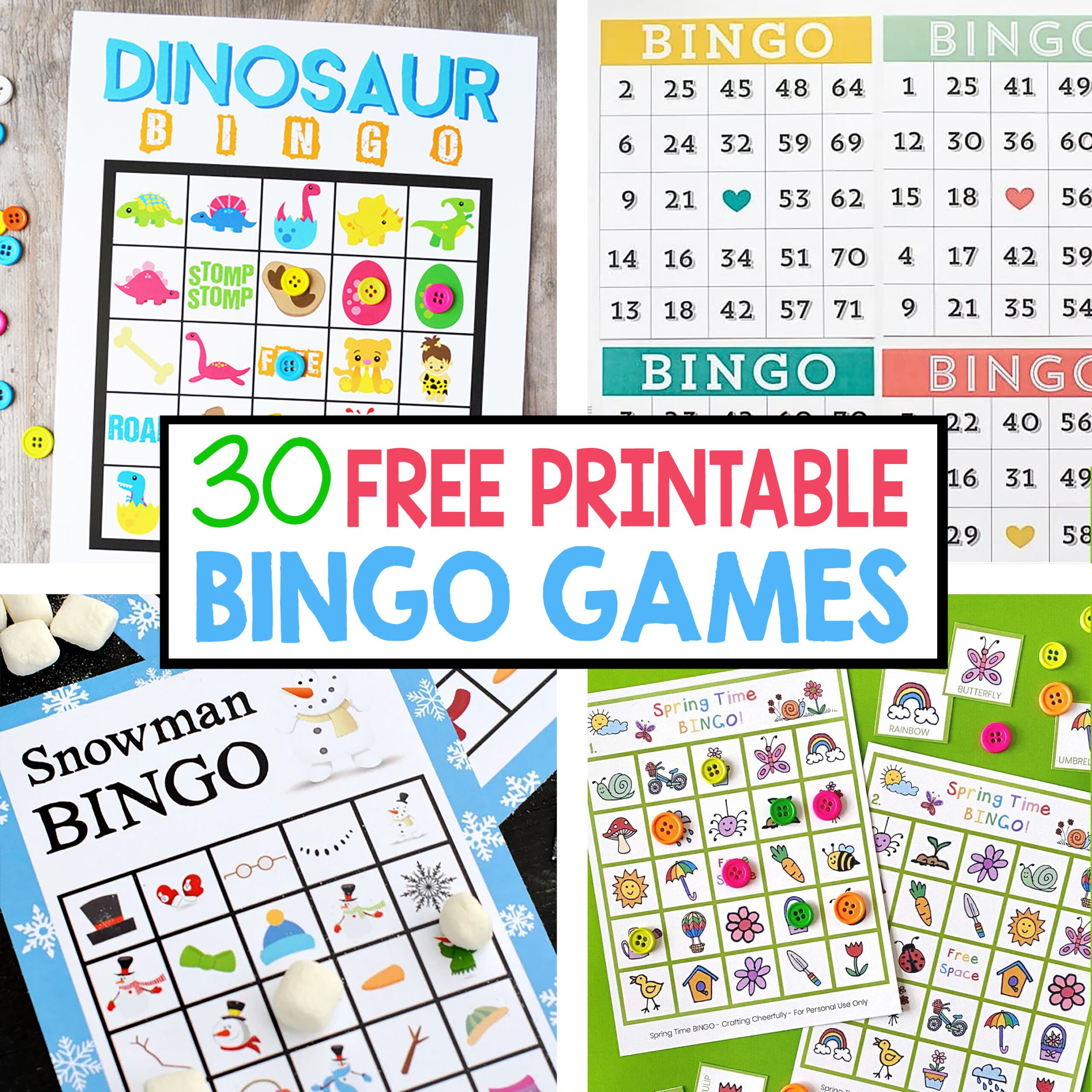 30 Free Printable Bingo Games - Crafting Cheerfully with Bingo Game Bingo Cards Printable