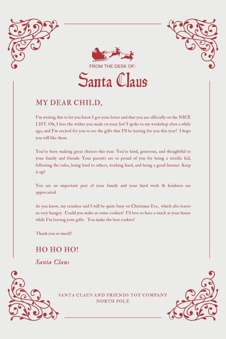 30+ Free Santa Letter Templates To Print & Use (Right Now!) - Your with Letter From Santa Free Printable Template