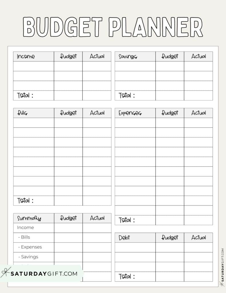 37 Budget Planners &amp;amp; Trackers - Cute &amp;amp; Free Printables within Free Printable Monthly Budget Sheets