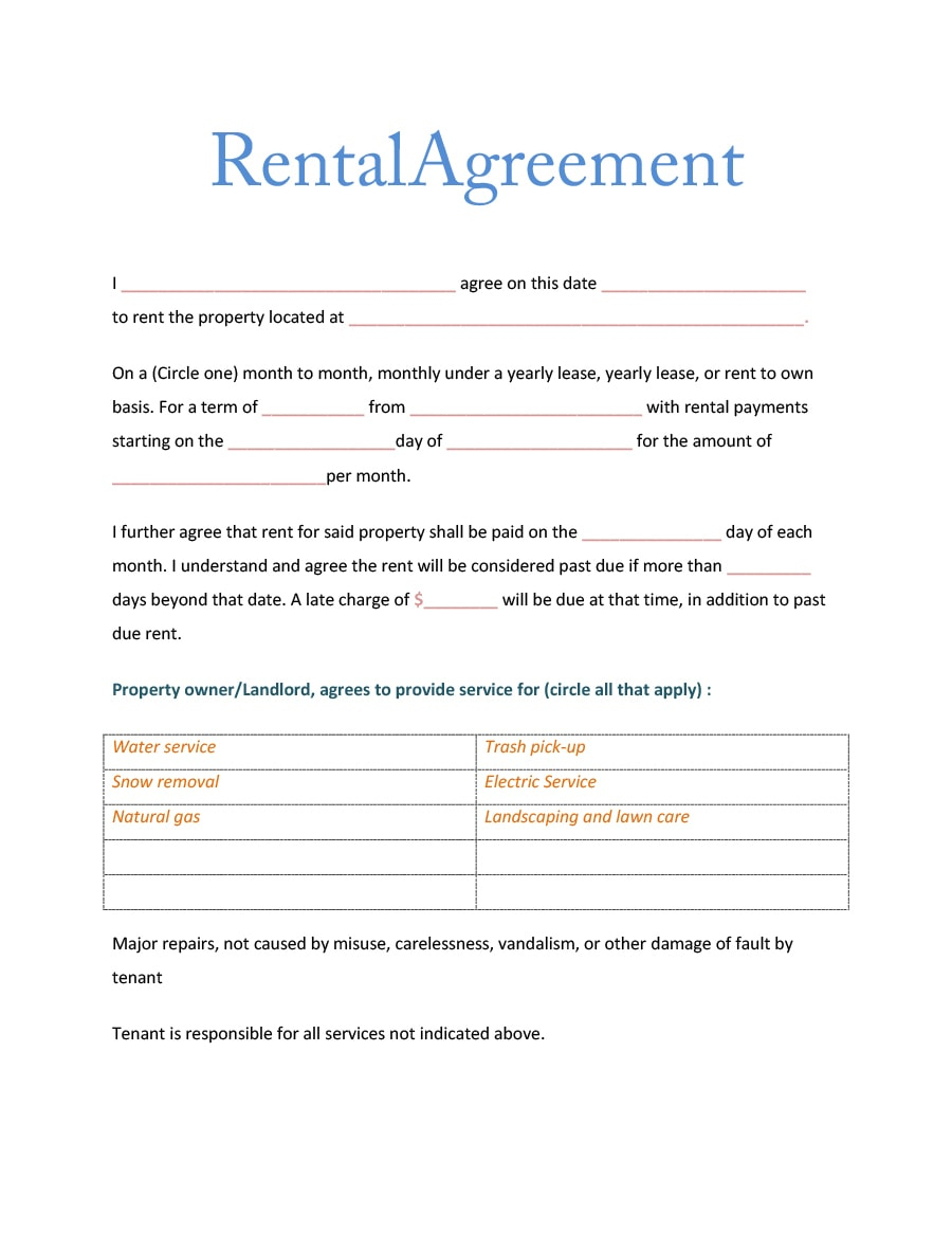 39 Simple Room Rental Agreement Templates - Templatearchive inside Free Printable Basic Room Rental Agreement