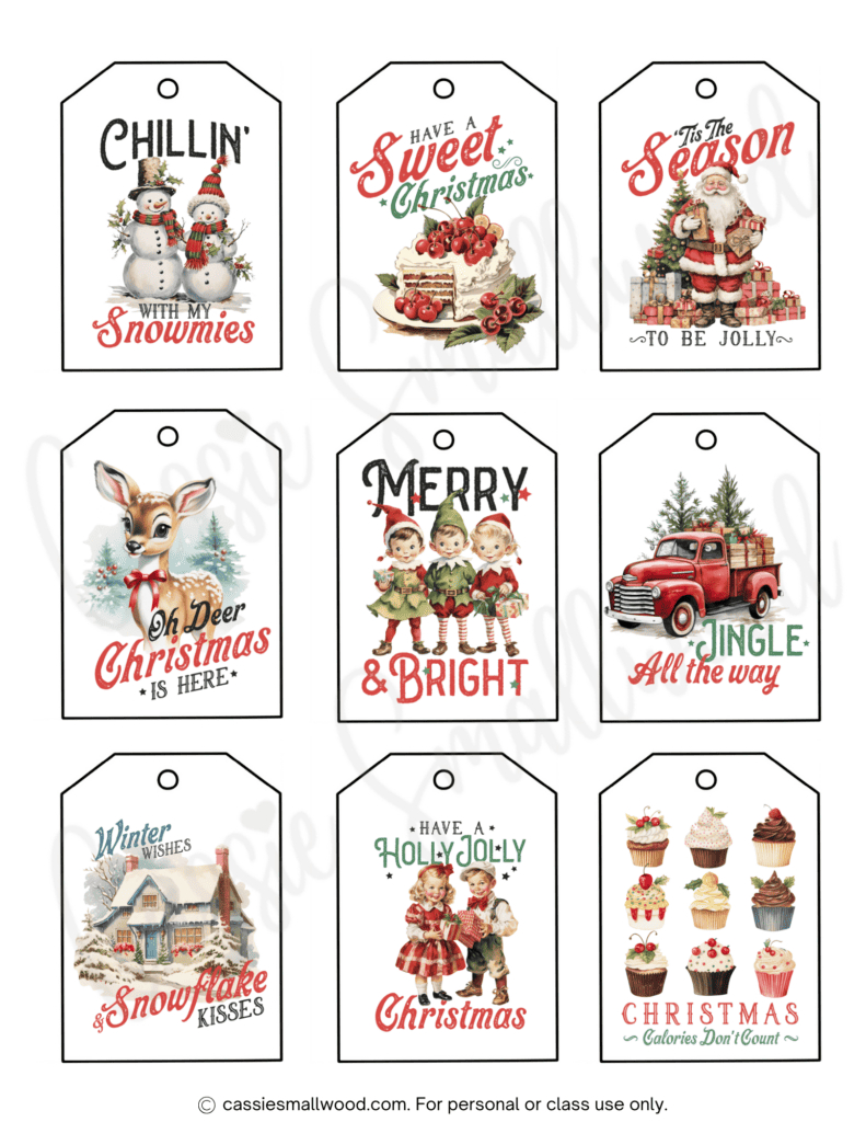 400+ Cutest Printable Christmas Tags (Free Pdf) - Cassie Smallwood for Free Printable to and From Christmas Tags
