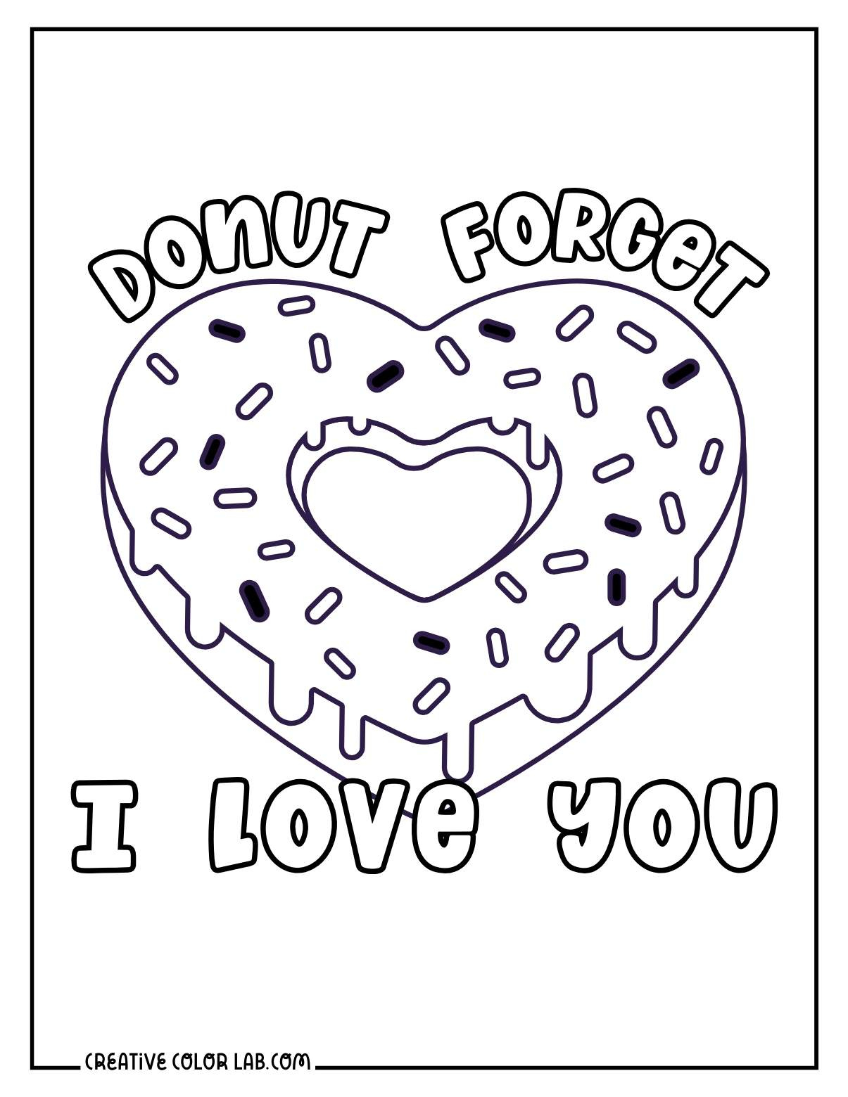 46 I Love You Coloring Pages | Free Pdf Printables for I Love You Backgorund A4 Size Printable Pinterest