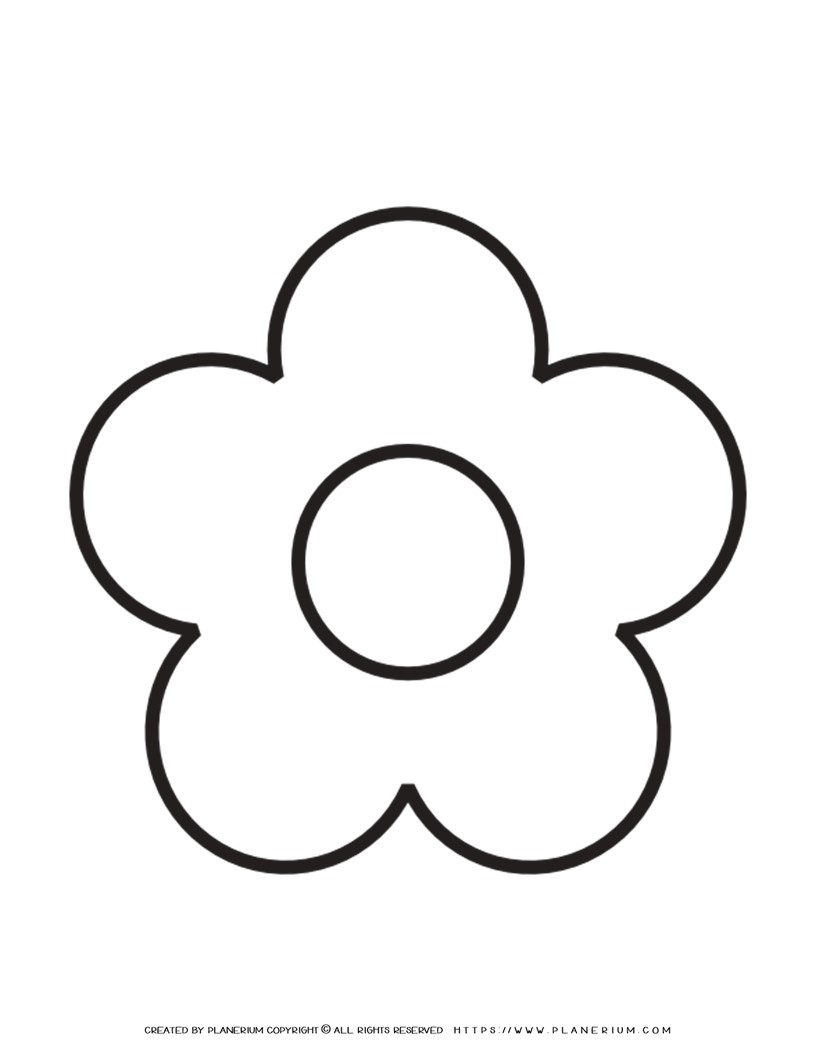 5 Petal Flower Template Printable | Planerium - Worksheets Library regarding 5 Petal Flower Template Free Printable