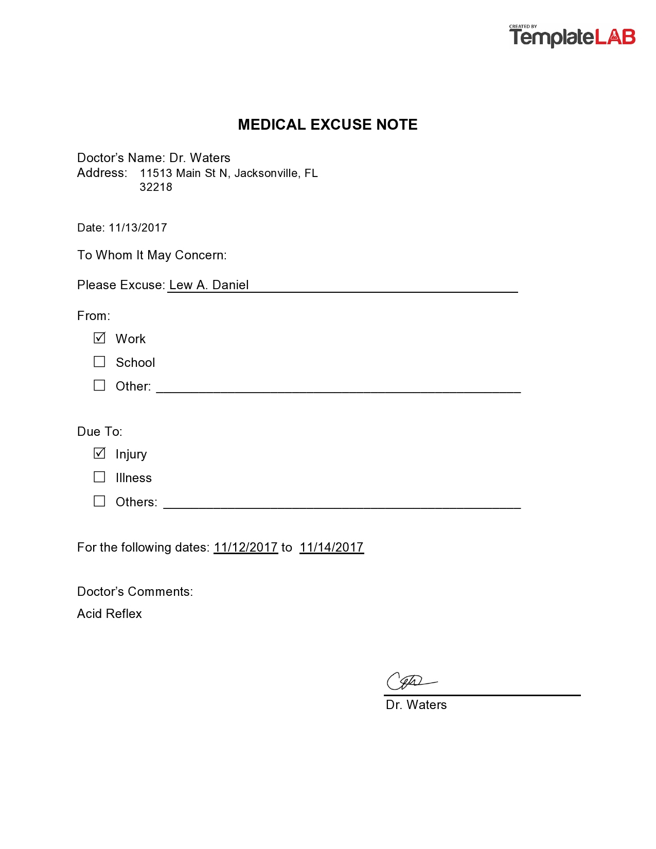 50+ Free Doctor Note Templates [For Work Or School] throughout Free Fake Doctors Note Printable