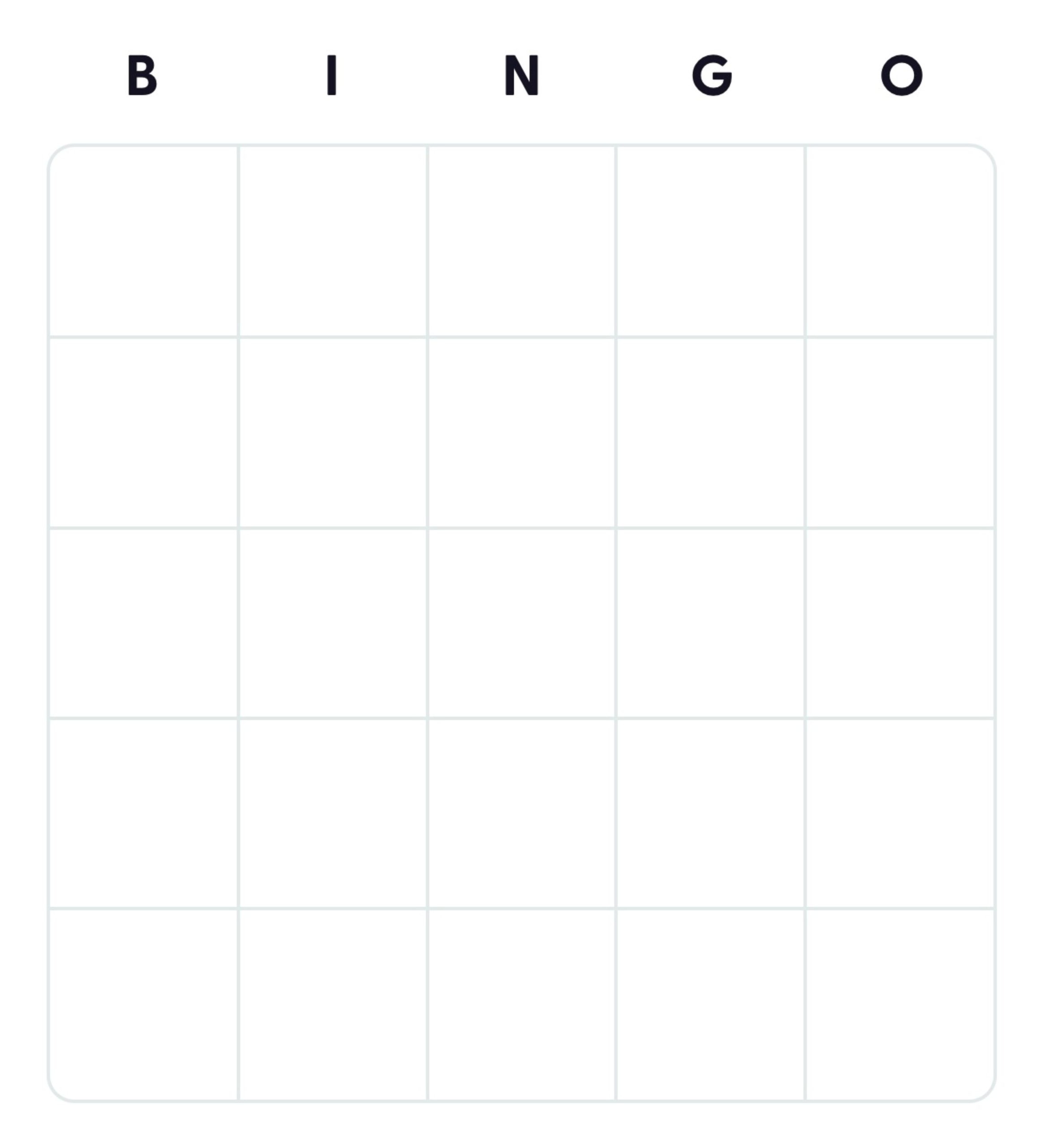 50+ Free Printable Blank Bingo Card Templates - Bingo Card Creator intended for Blank Bingo Board Printable Free