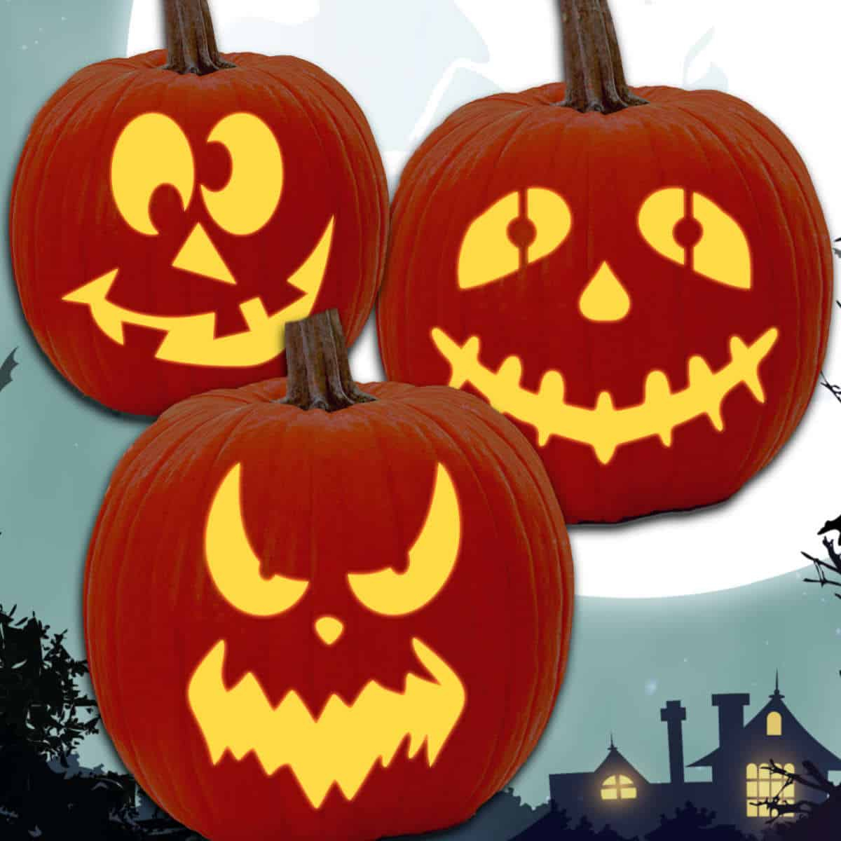 50 Printable Pumpkin Face Stencils βFor Free - Artsy Pretty Colors in Jack O Lantern Face Printable