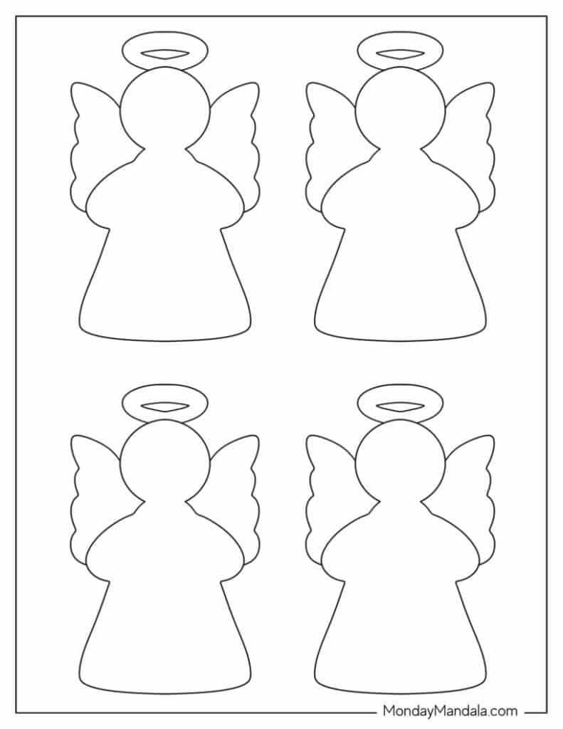 60 Angel Templates (Free Pdf Printables) with regard to Cut Out Angel Template Printable Free