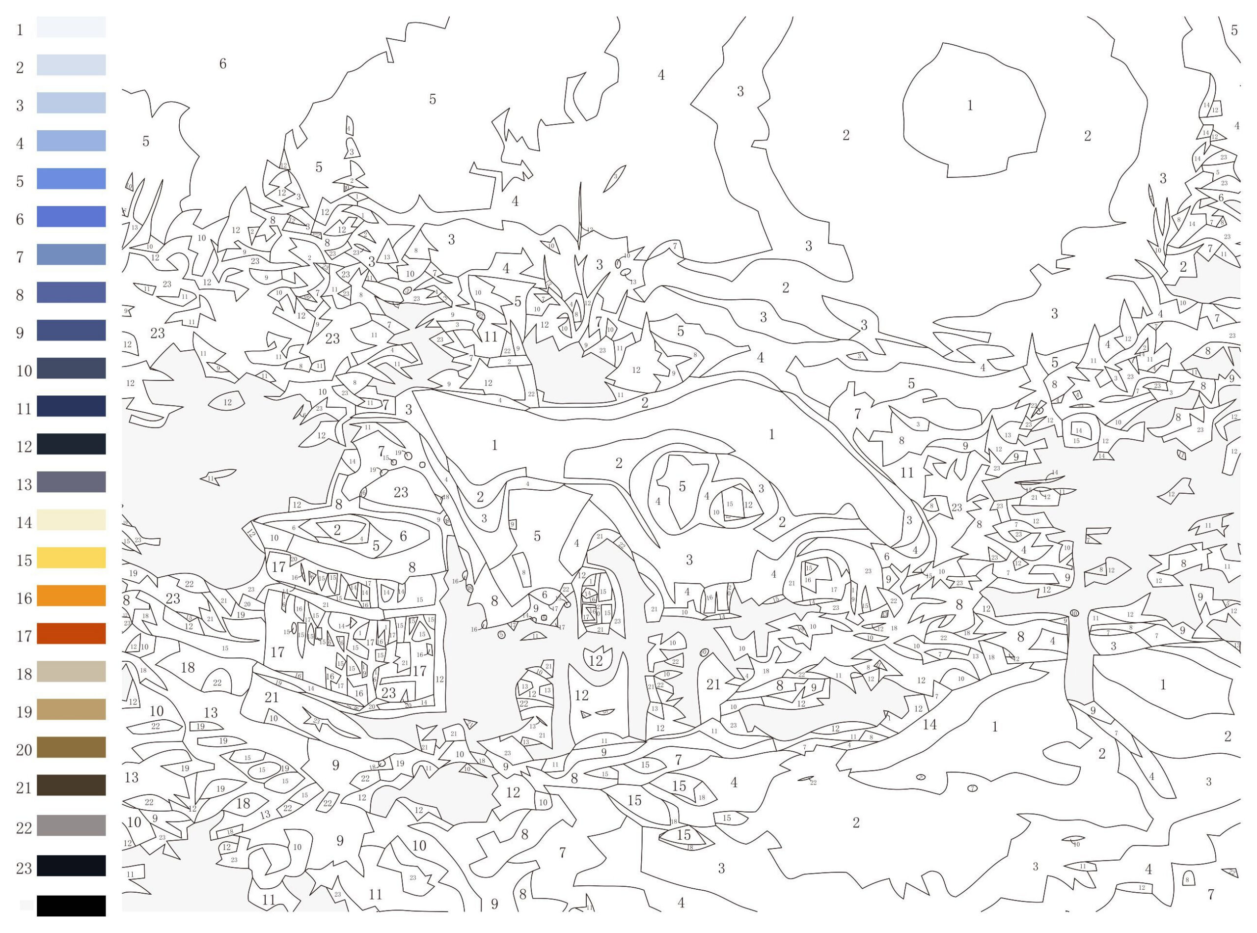 7 Coloring Ideas | Colornumber Printable, Adult Color inside Printable Paint By Numbers For Adults