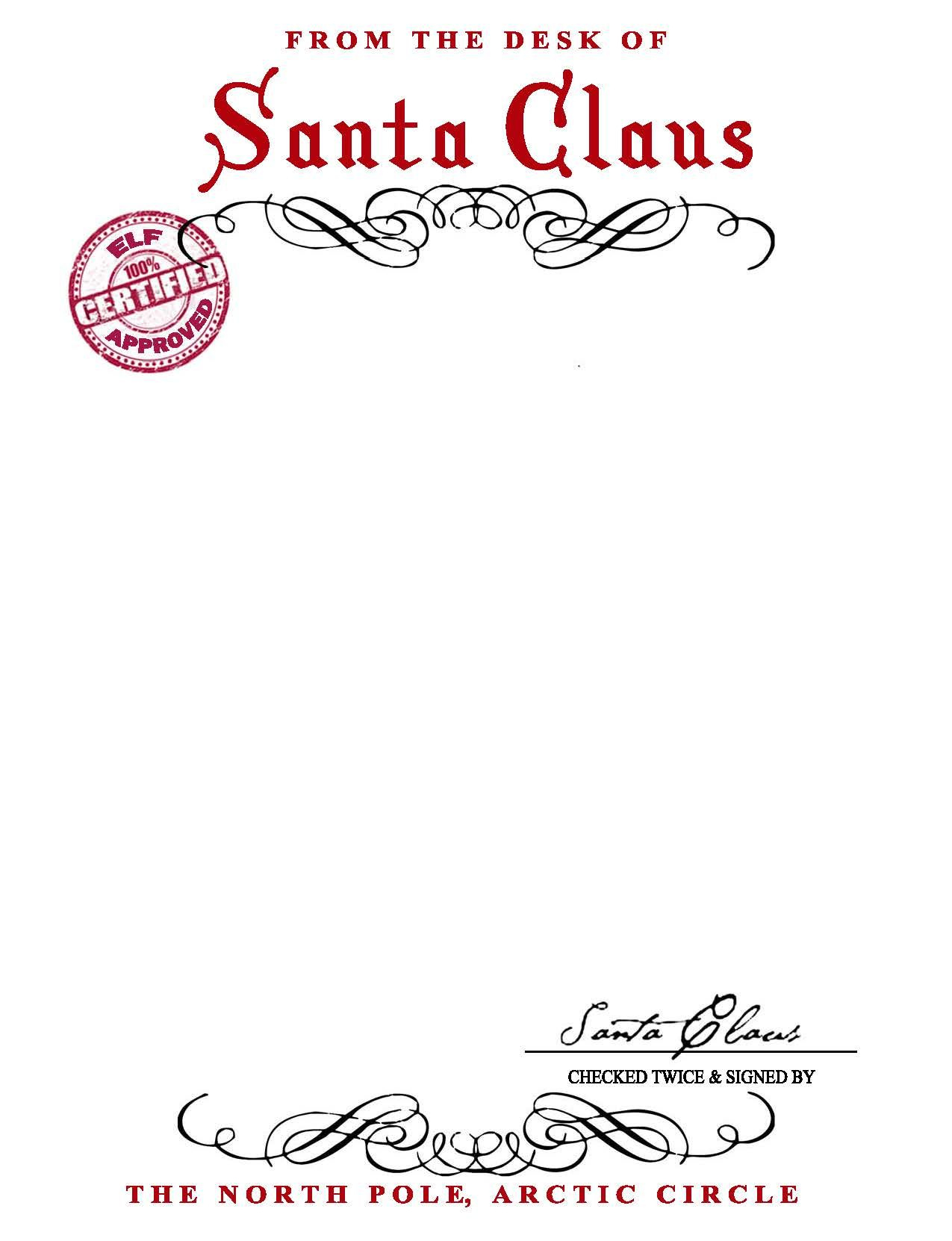 7 Free Letters From Santa Clause Ideas | Christmas Lettering, Free regarding Letter From Santa Free Printable Template