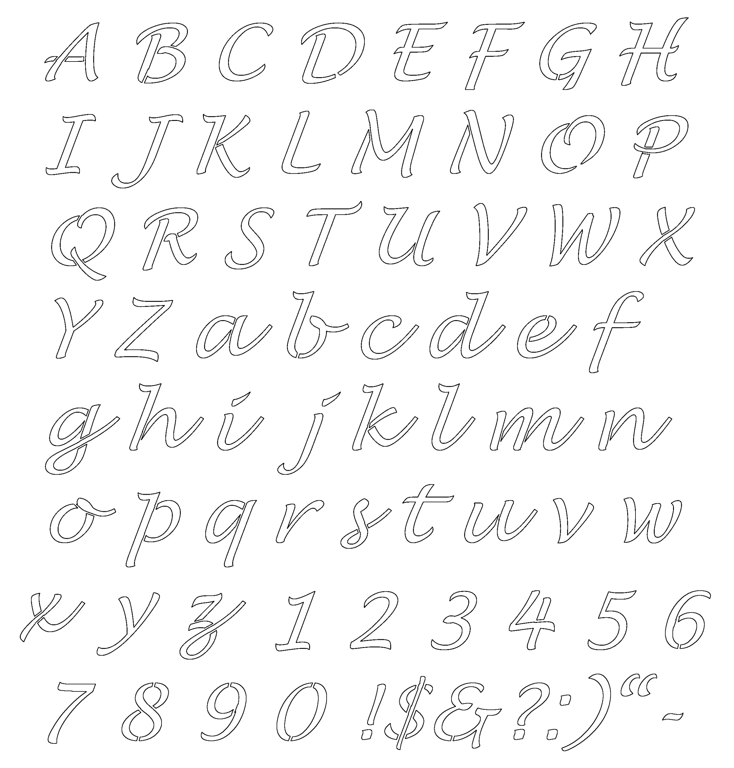 8 Stencils Ideas | Letter Stencils, Lettering Alphabet, Letter intended for Fancy Letter Stencils Free Printable