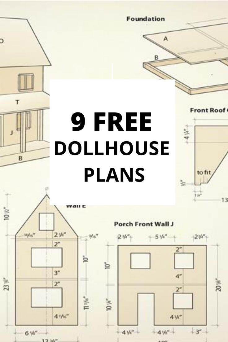 9 Free Dollhouse Plans intended for Pdf Printable Free Dollhouse Plans