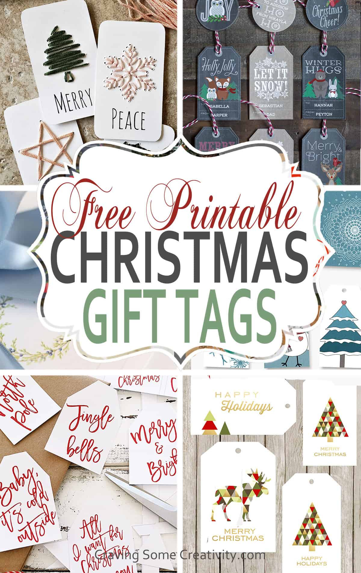 90+ Free Printable Rustic Christmas Tags For Gifts • Craving Some in Free Printable Christmas Gift Tags