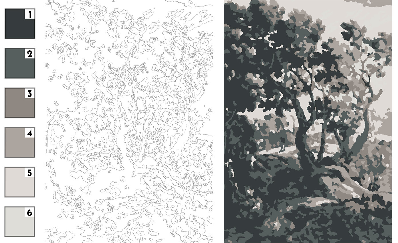 A Free Downloadable Coloring Page Paint-By-Numbers Of My Tree pertaining to Paint By Number Free Printable