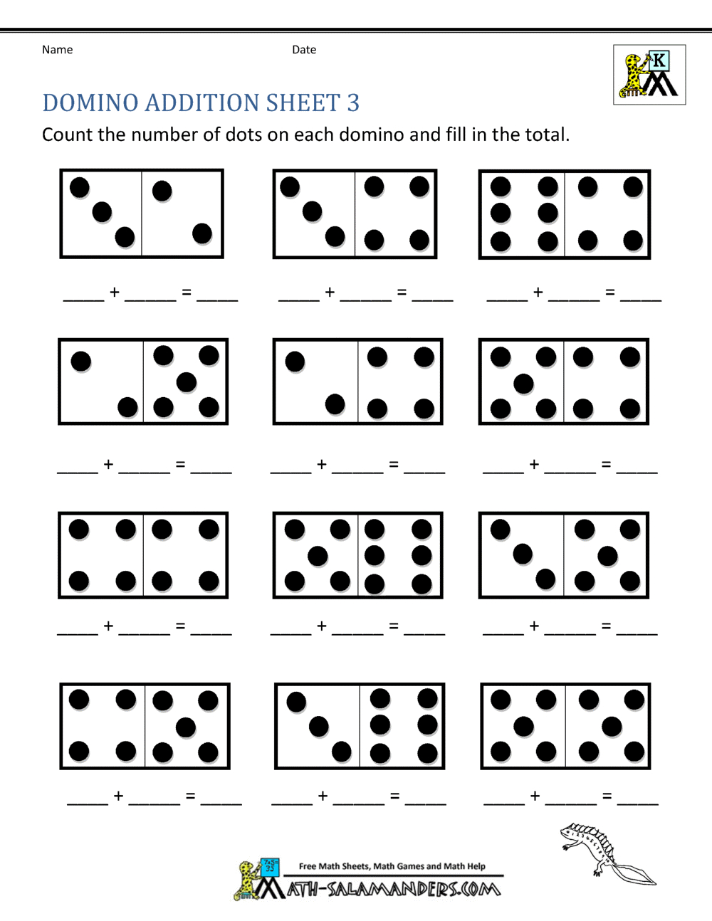 Addition Math Worksheets For Kindergarten within Free Math Printables For Kindergarten
