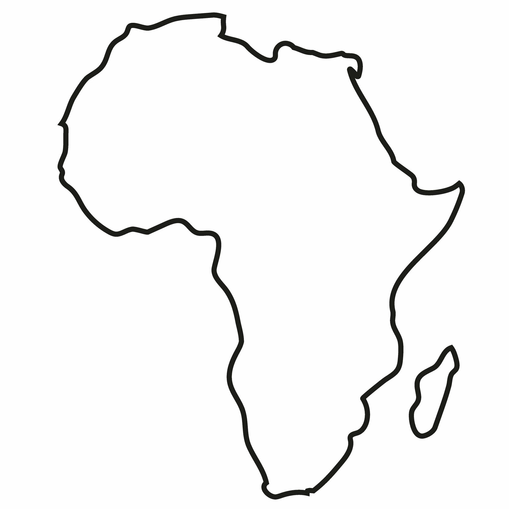 Africa Blank Maps | Mappr within Blank Map of Africa Printable