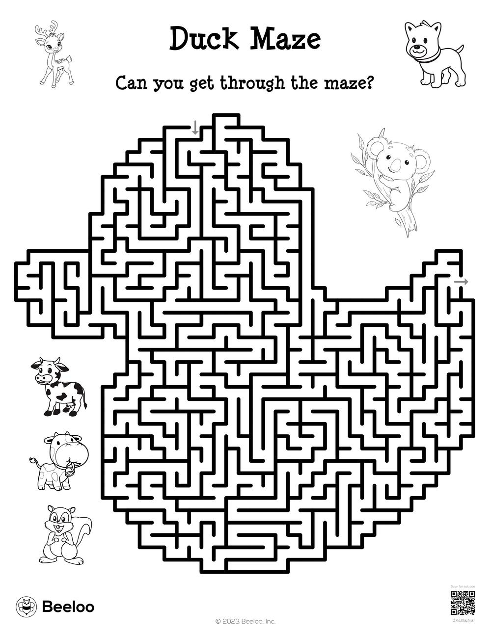Animal-Themed Mazes • Beeloo Printable Crafts And Activities For Kids with regard to Printable Mazes For 10 Year Olds