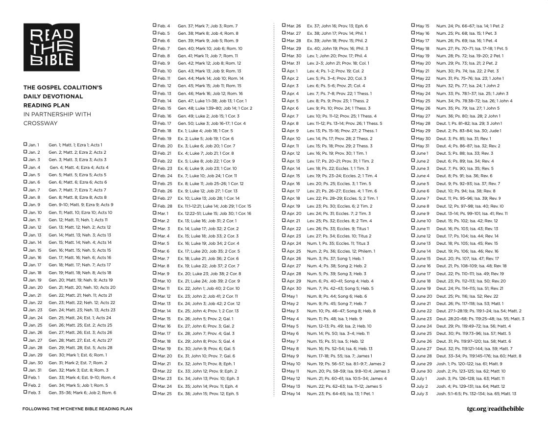 Bible Reading - Peninsula Bible Fellowship in 365 Day Bible Reading Plan Printable