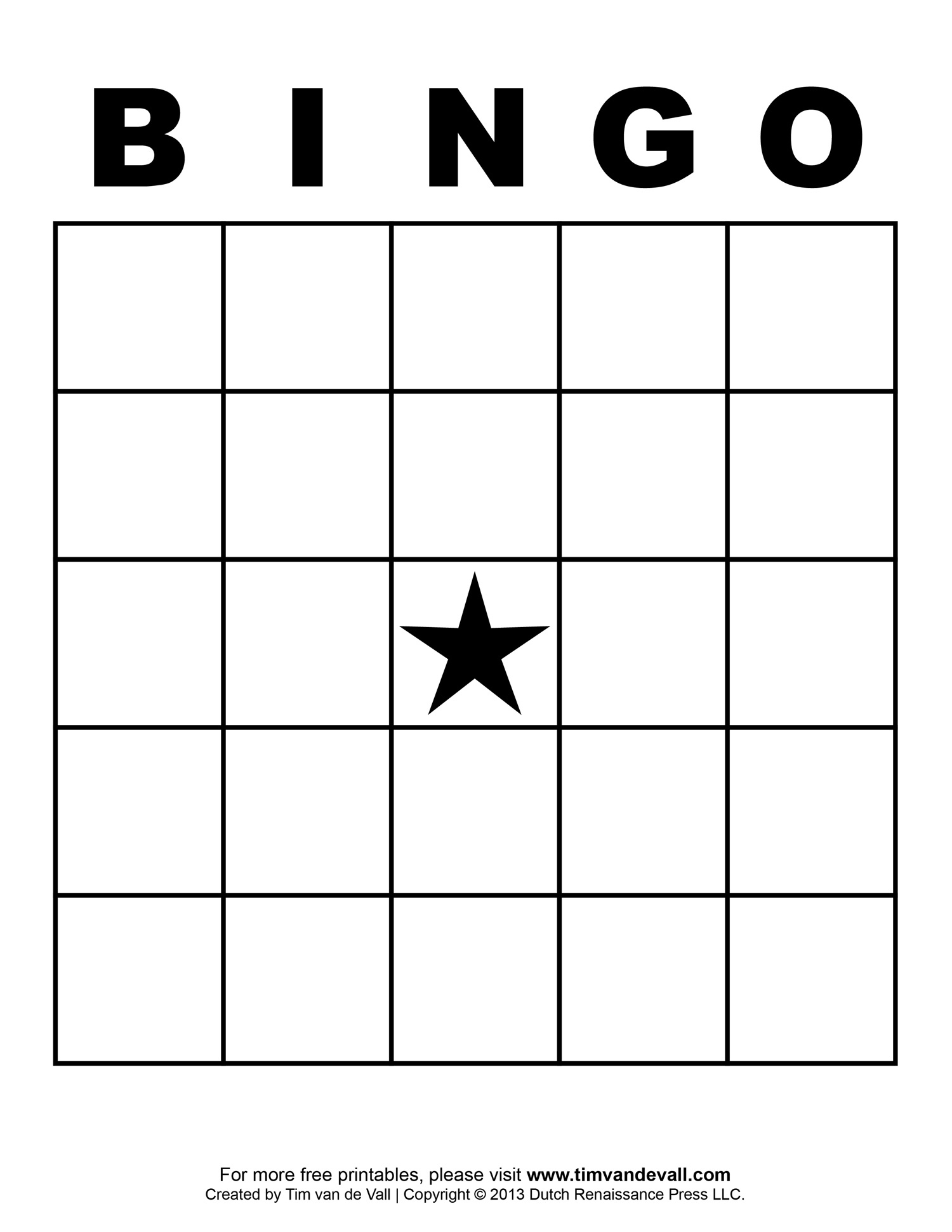 Blank Bingo Template - Tim&amp;#039;S Printables for Free Printable Bingo Game Cards