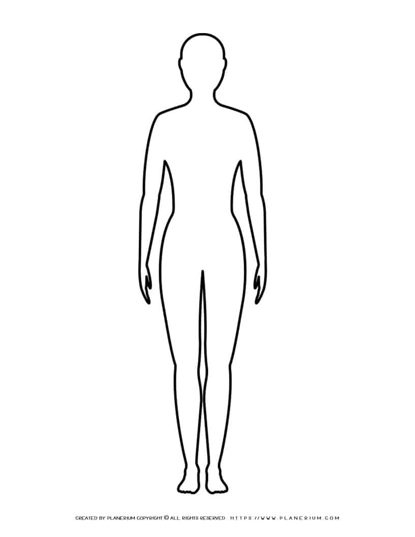 Blank Human Body Outline with Printable Outline of Human Body