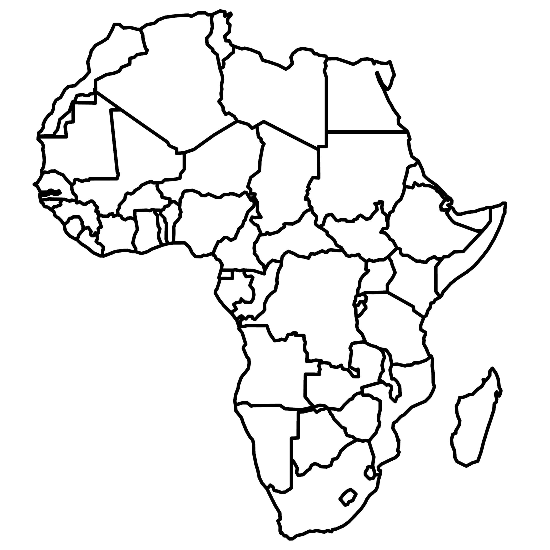 Blank Map Of Africa With Country Outlines - Gis Geography with Blank Map of Africa Printable
