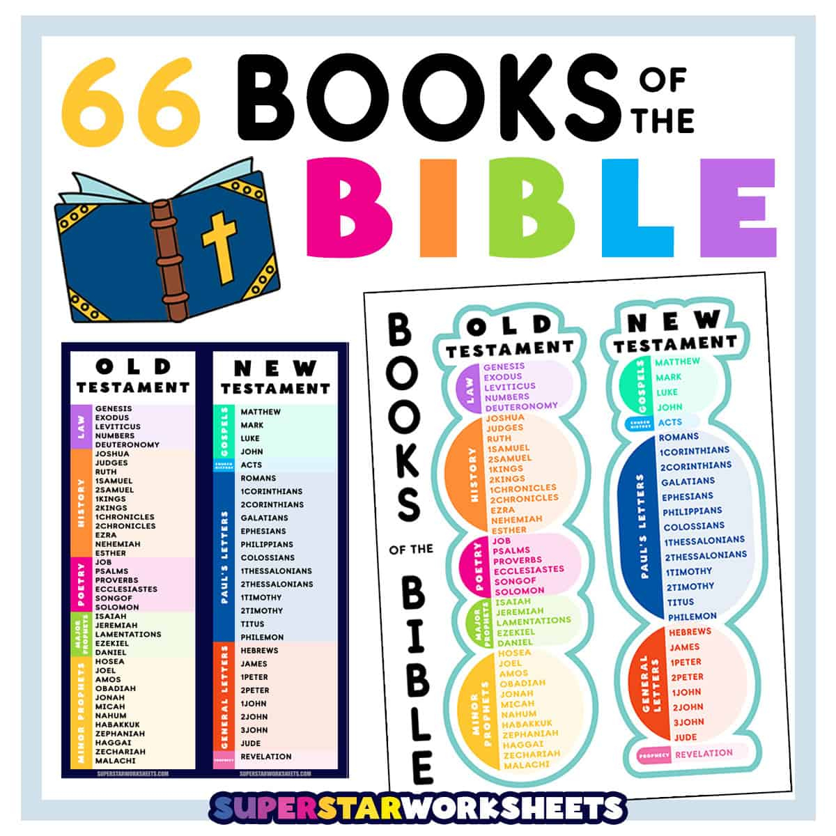 Books Of The Bible List - Superstar Worksheets intended for Printable Books Of The Bible
