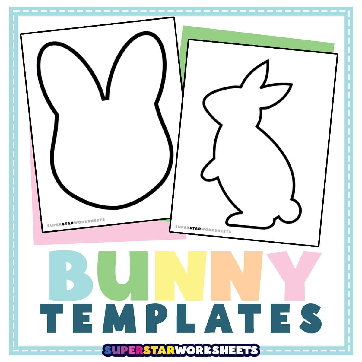 Bunny Template (Free Printables) - Superstar Worksheets regarding Cut Out Printable Bunny Template