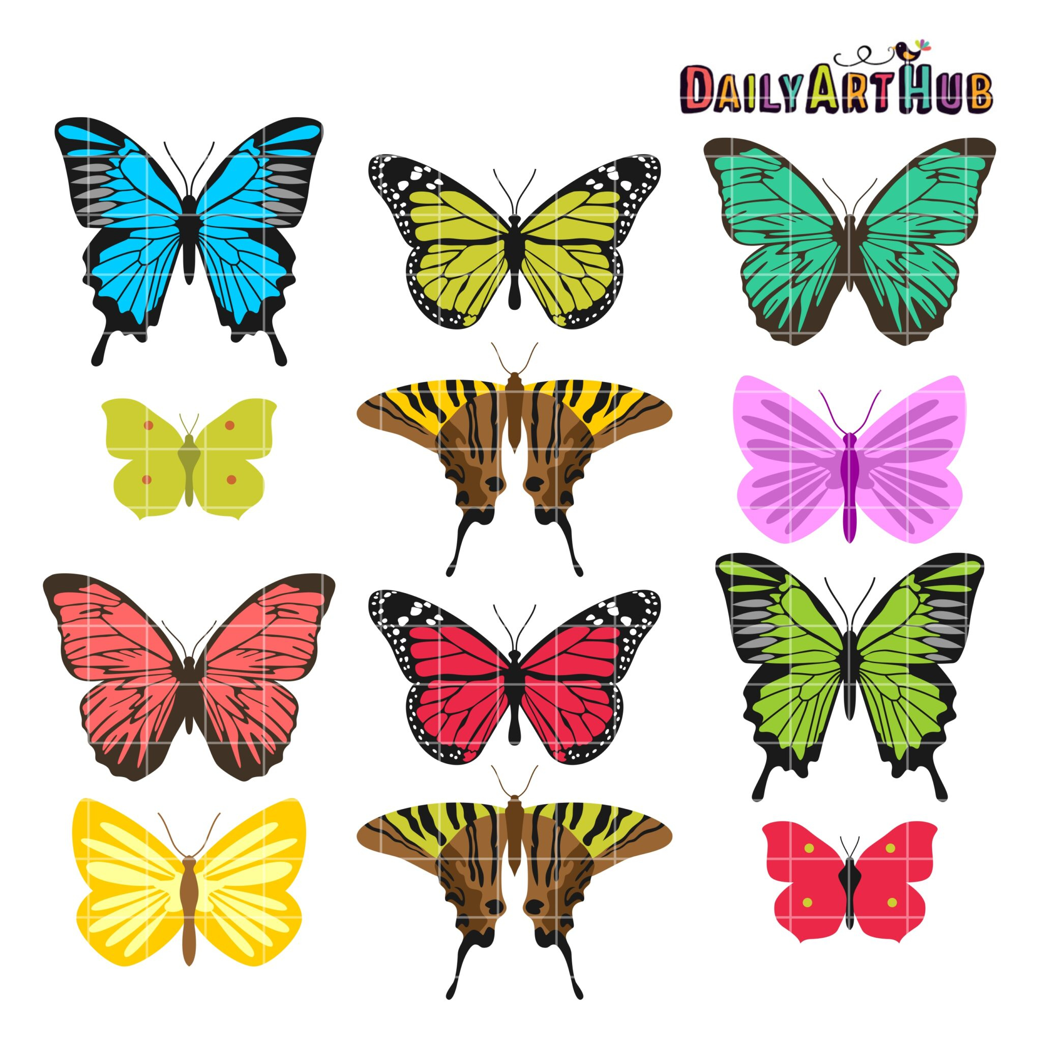 Butterflies Clip Art Set – Daily Art Hub // Graphics, Alphabets & Svg inside Free Printable Clip Art Images
