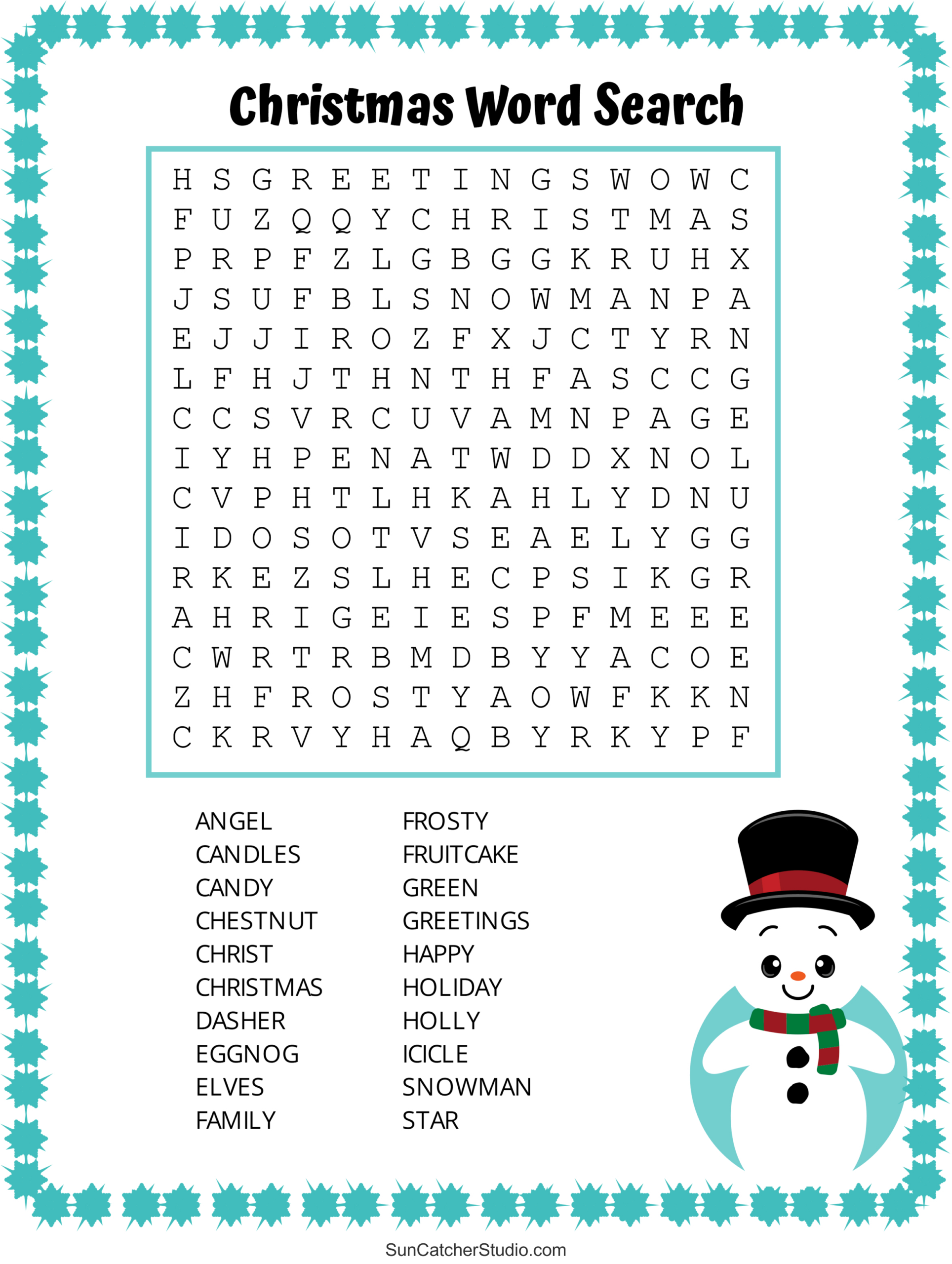 Christmas Word Search (Free Printable Pdf Puzzles) – Free in Free Printable Christmas Word Searches