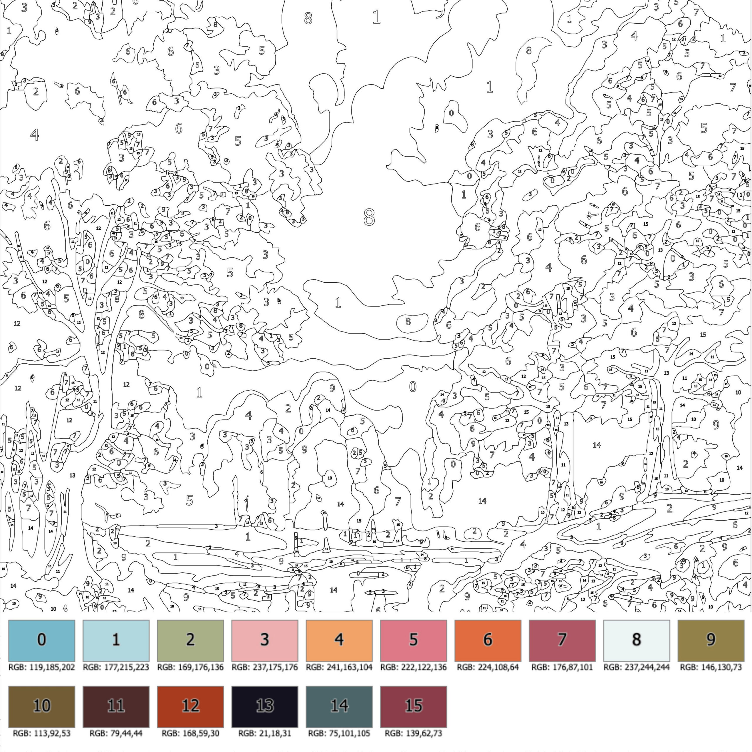 Colornumber For Adult, Paintnumber Printable, Beauty regarding Printable Paint By Numbers For Adults