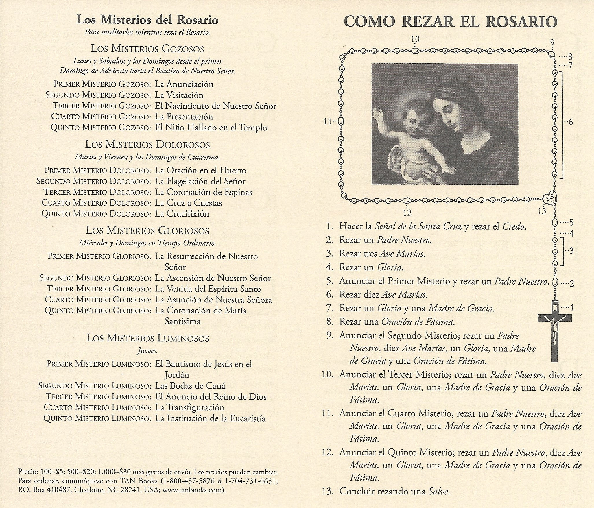 Cómo Rezar El Rosario En Español; How To Pray The Rosary Digital with Como Rezar El Rosario Printable Free