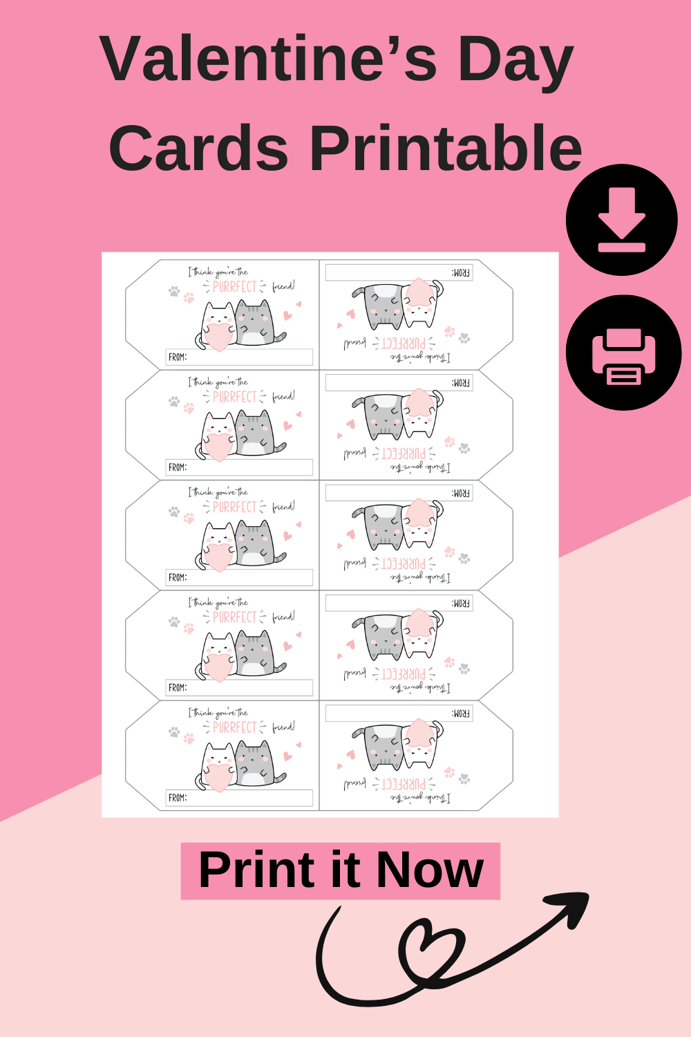 Cute Valentine'S Day Card Printable Or Valentine Gift Tags Dear inside Free Valentine Printables Free Download