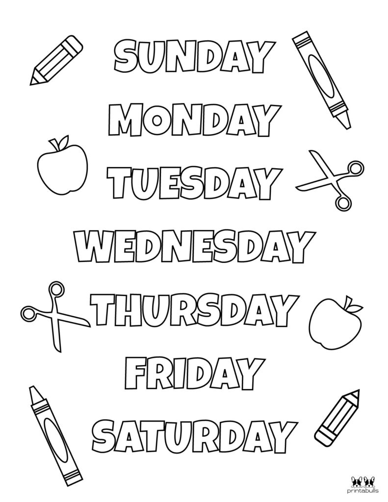 Days Of The Week Worksheets &Amp; Printables - 50 Free Pages throughout Free Printable Days Of The Week