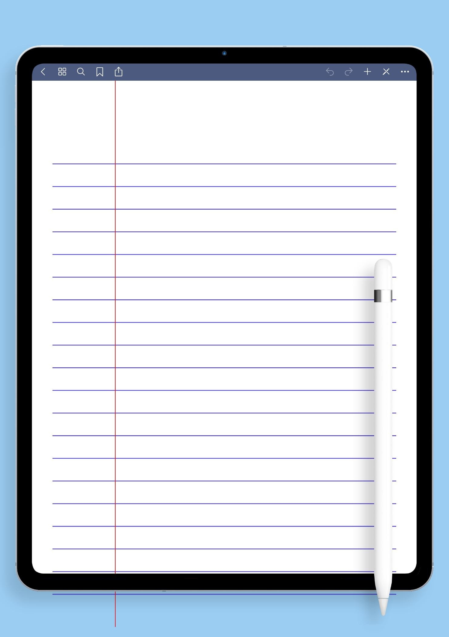 Download Printable Lined Paper Template - Wide Ruled 8.7Mm Blue Pdf for Printable Wide Ruled Lined Paper