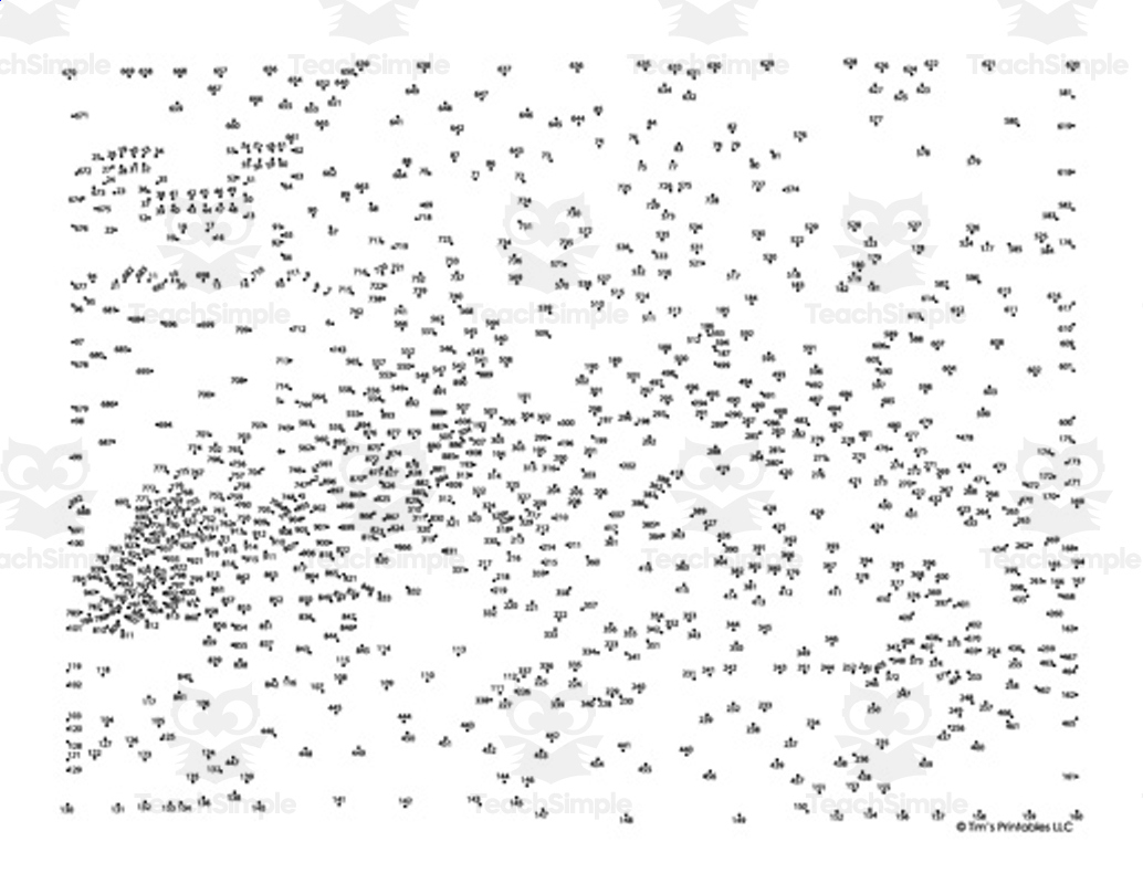 Dragon Extreme Difficulty Dot-To-Dot / Connect The Dots Puzzle intended for Difficult Dot to Dot Printables