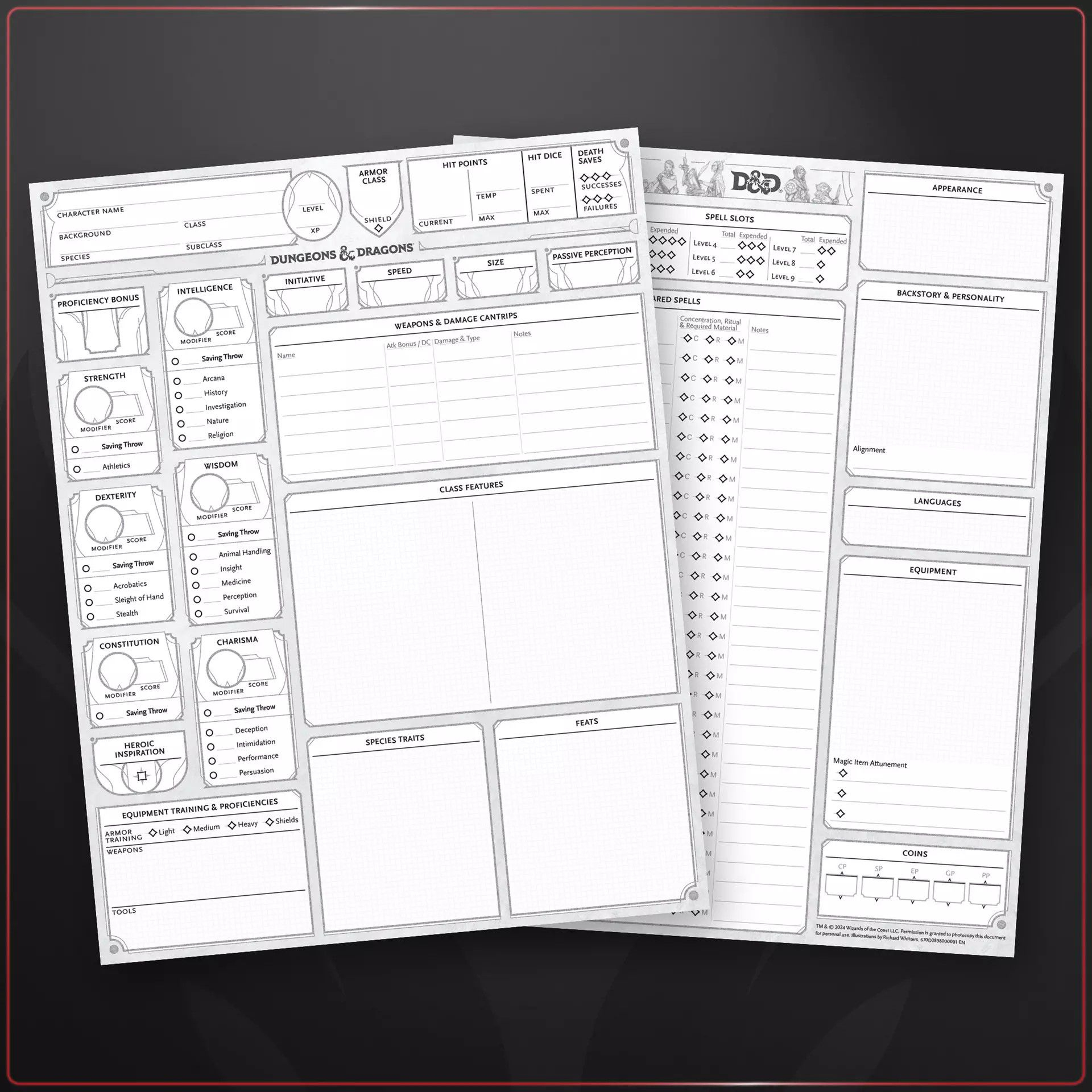 Dungeons & Dragons: 2024 - Character Sheets for Printable Dungeons And Dragons Character Sheet