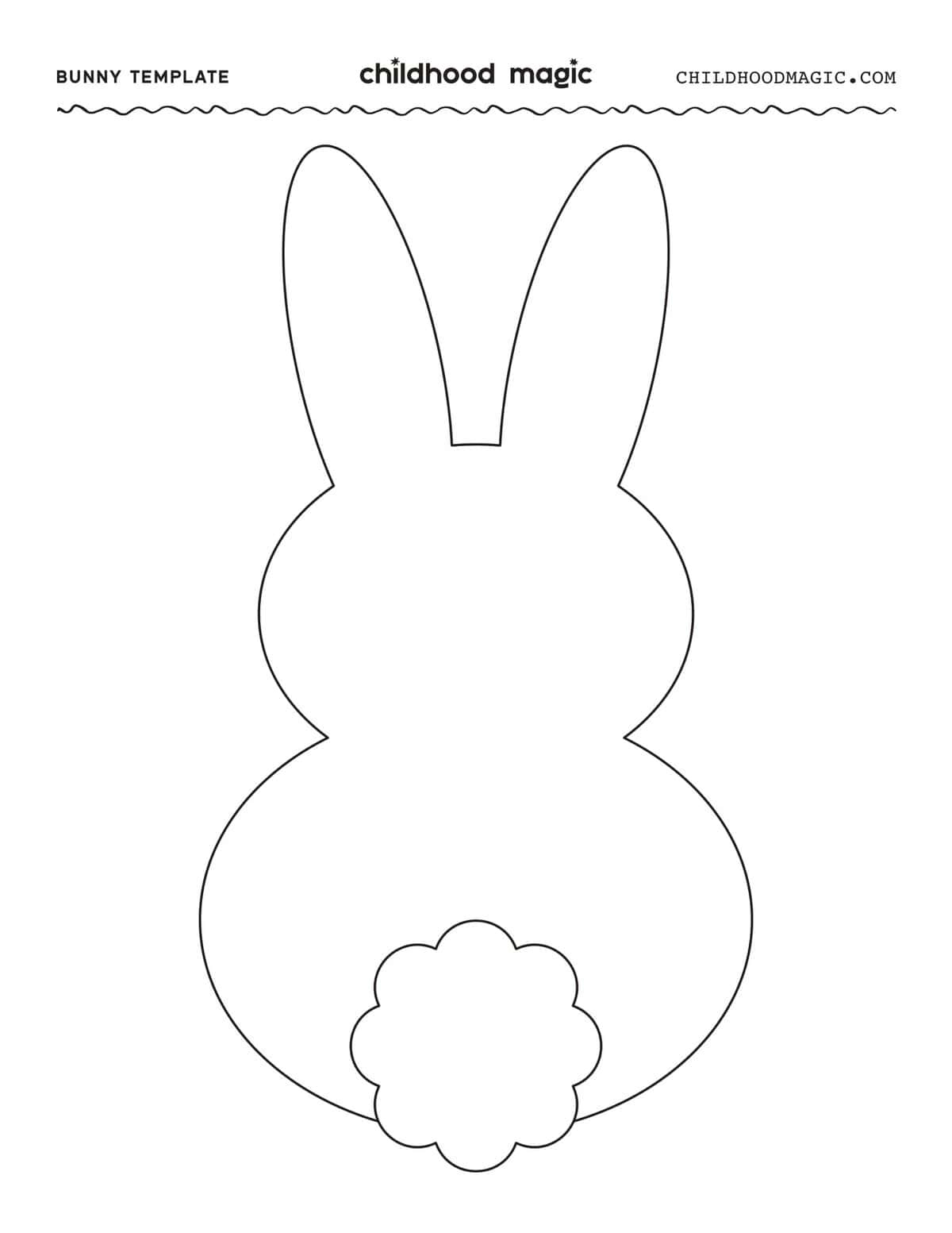 Easter Rabbit Template- Free Printable - Childhood Magic regarding Cut Out Printable Bunny Template