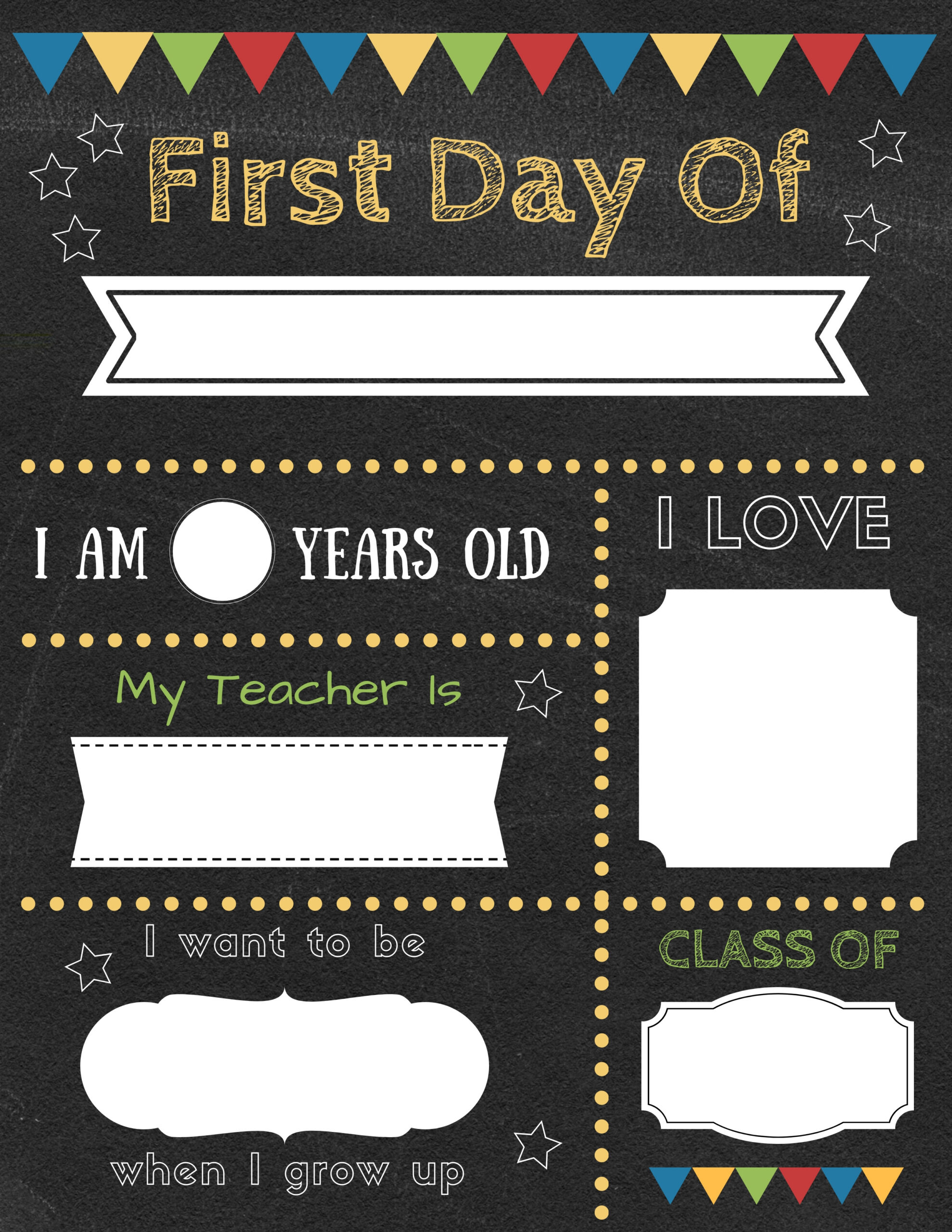 Editable First Day Of School Signs To Edit And Download For Free! inside First Day of School Sign Printable