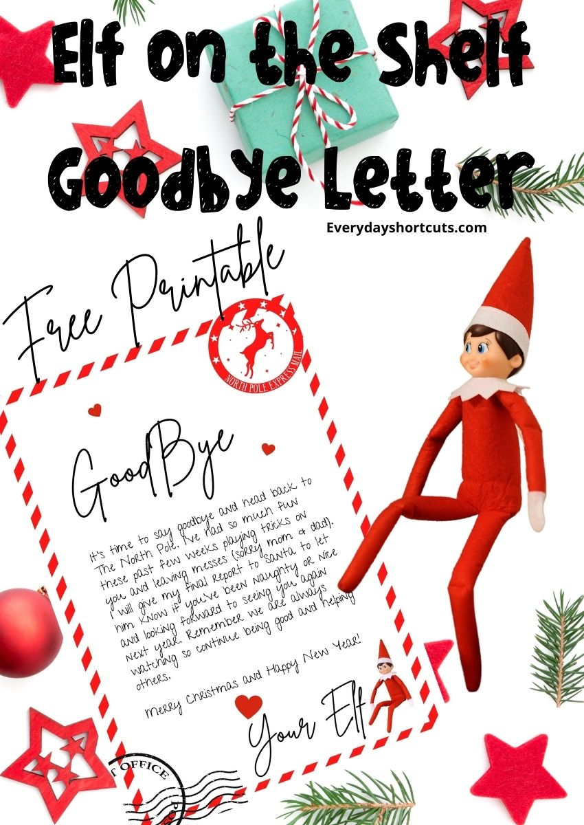 Elf On The Shelf Goodbye Letter Free Printable - Everyday Shortcuts throughout Elf On The Shelf Goodbye Letter Free Printable