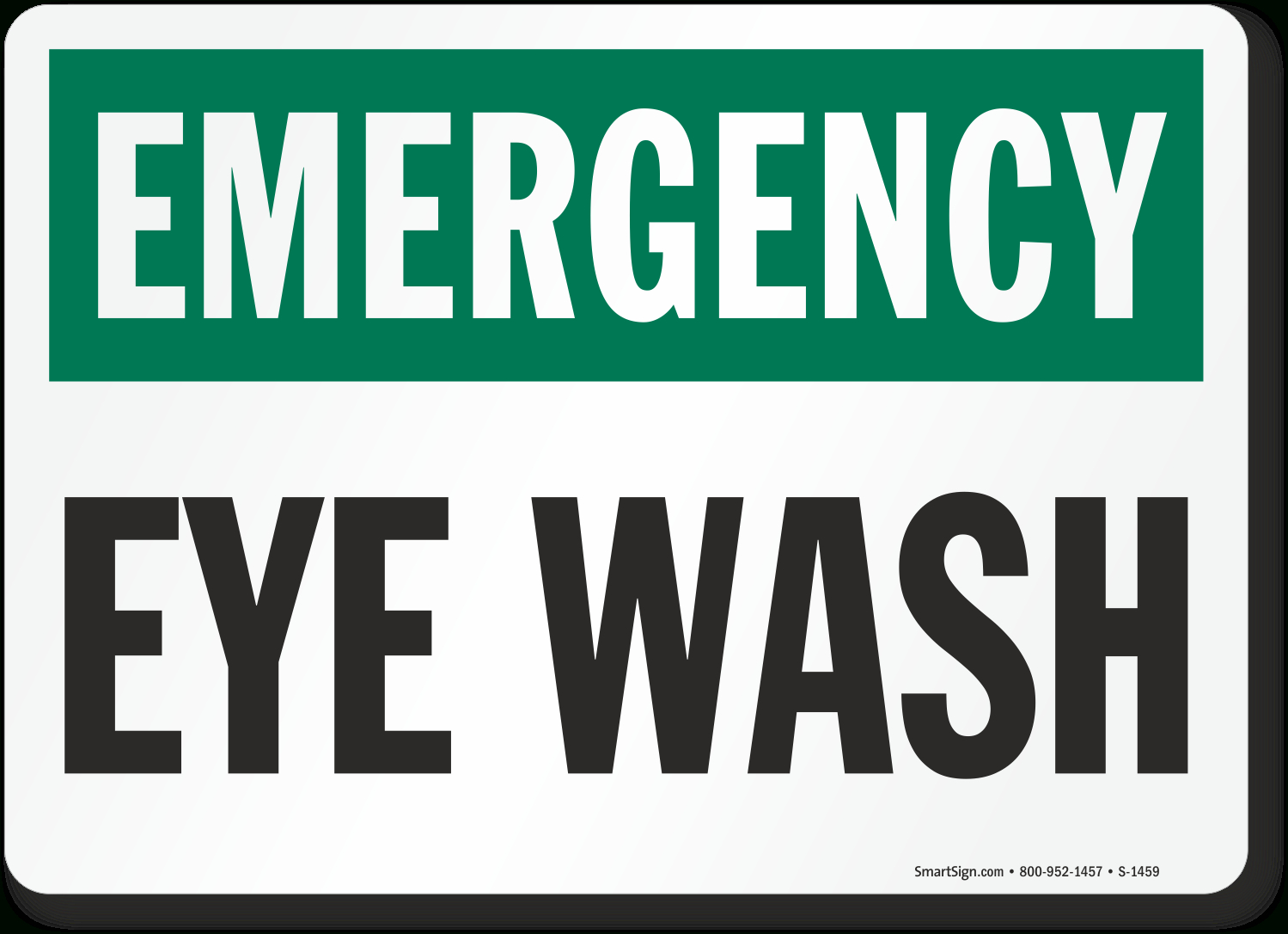 Emergency Eye Wash Sign intended for Eye Wash Station Sign Printable