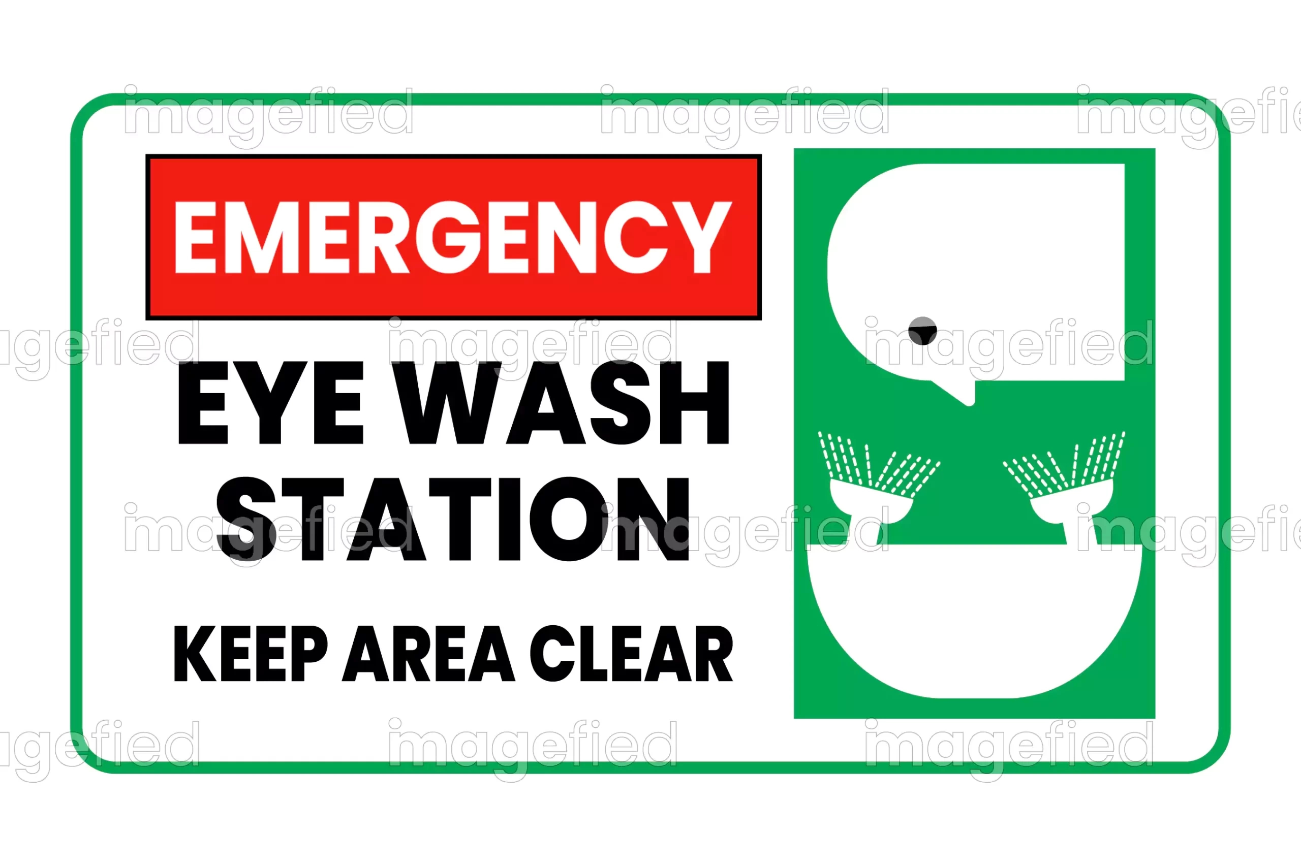 Emergency Eye Wash Station Sign Printable - Imagefied pertaining to Eye Wash Station Sign Printable