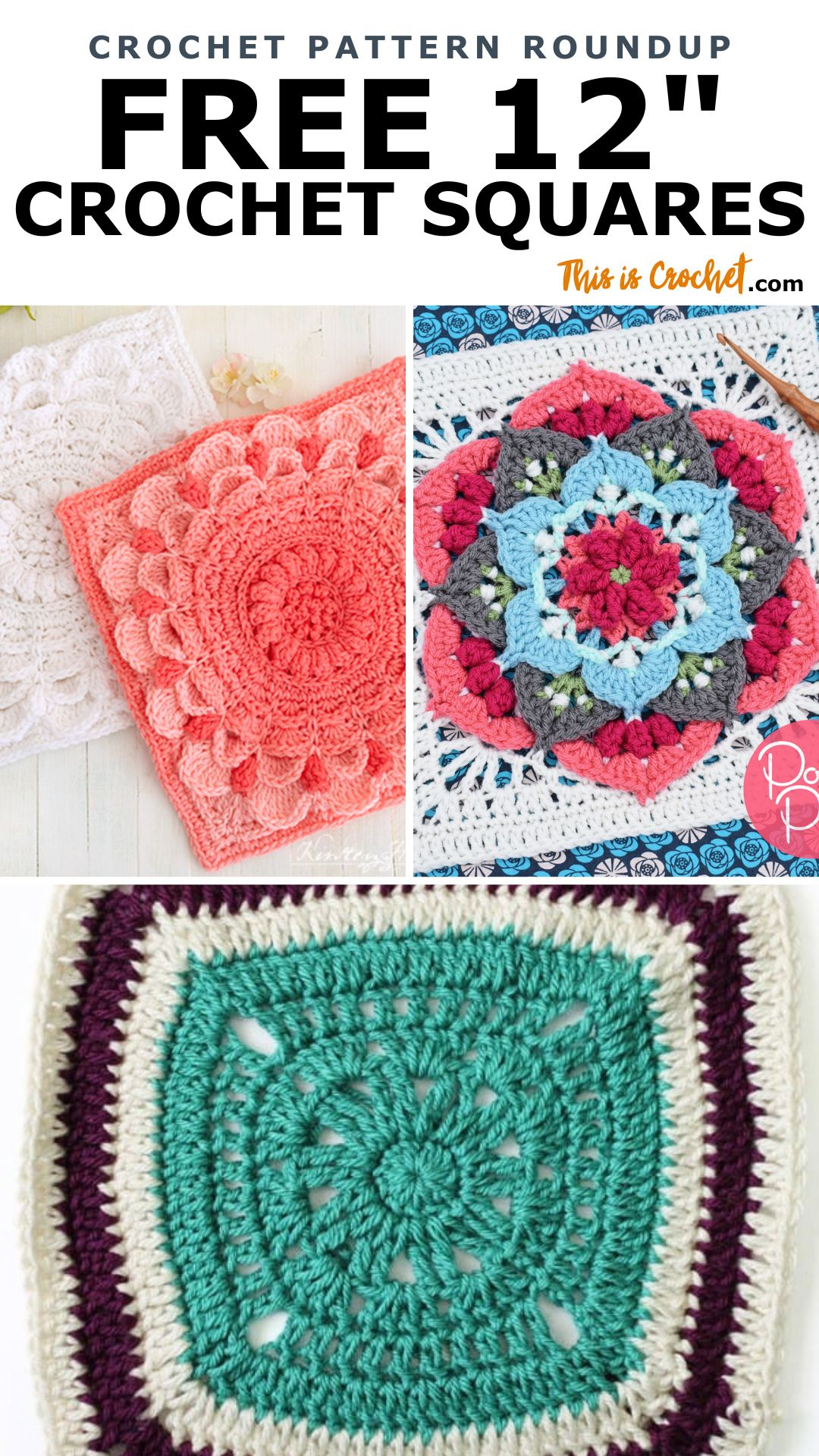 Favorite Free 12" Granny Square Patterns - This Is Crochet intended for Free Printable Crochet Granny Square Patterns