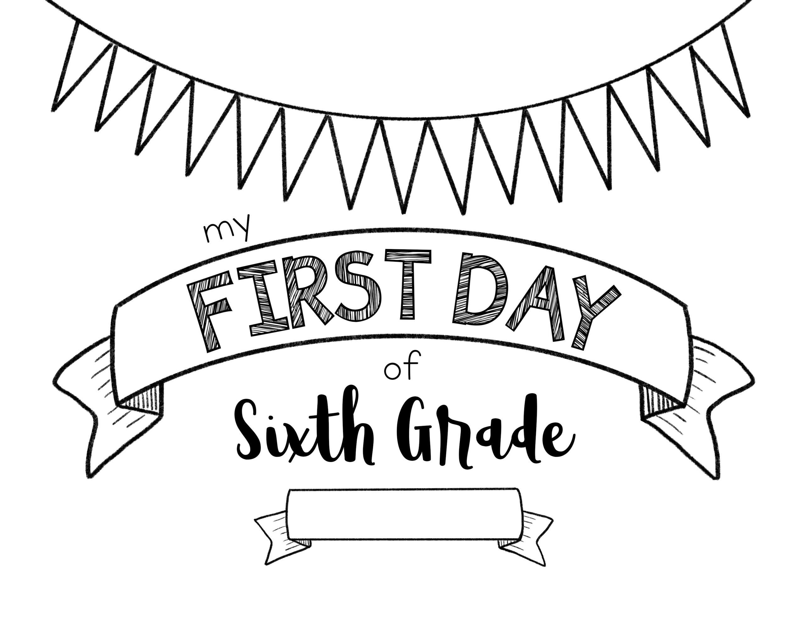 First Day Of 6Th Grade - Meganhstudio intended for First Day Of 6Th Grade Printable