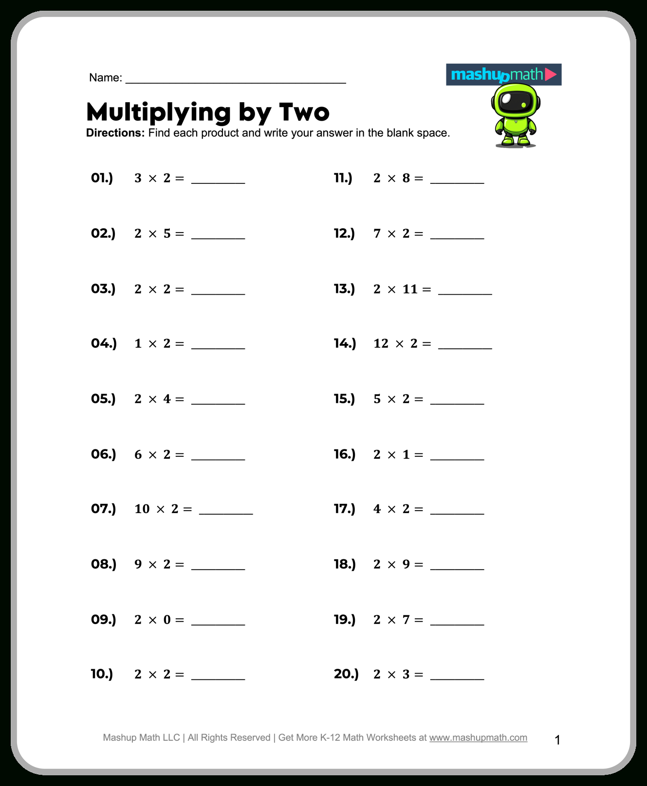 Free 2Nd Grade Math Worksheets—Printable W/ Answers — Mashup Math throughout Printable Second Grade Math Worksheets